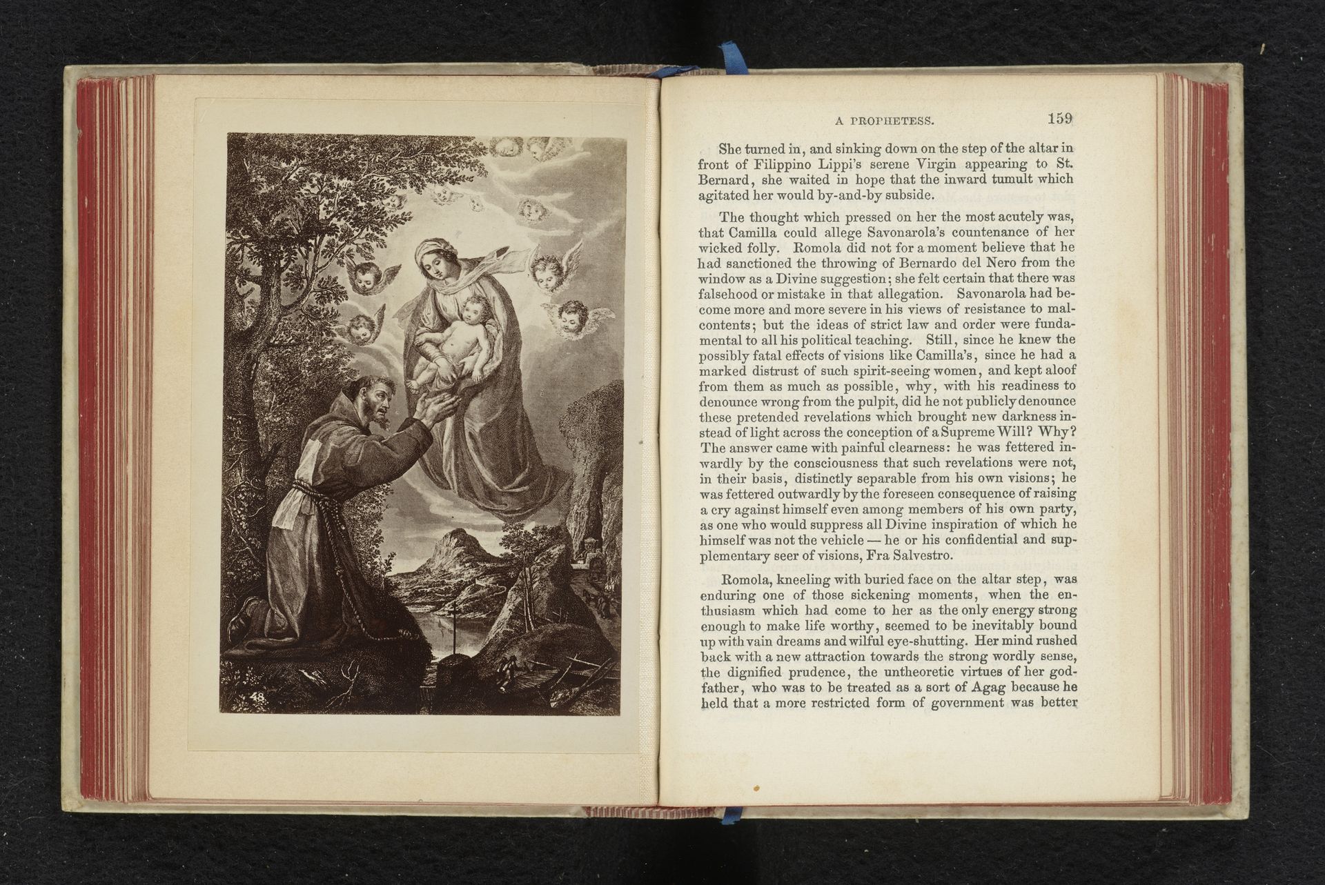 Fotoreproductie van een prent van de aanbidding van Maria met het Christuskind by Giacomo Brogi