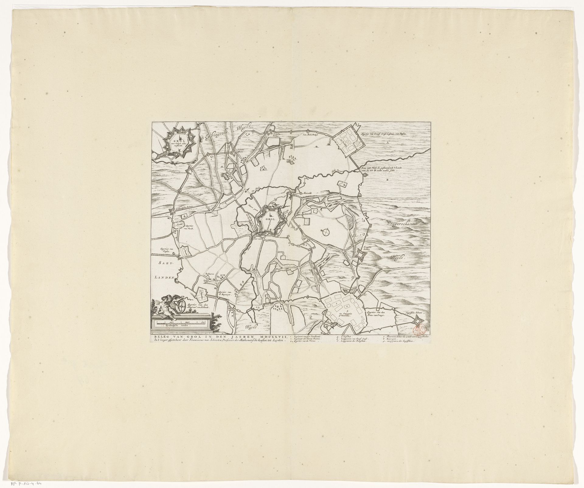 Kaart van het beleg van Groenlo, 1627 by Anonymous