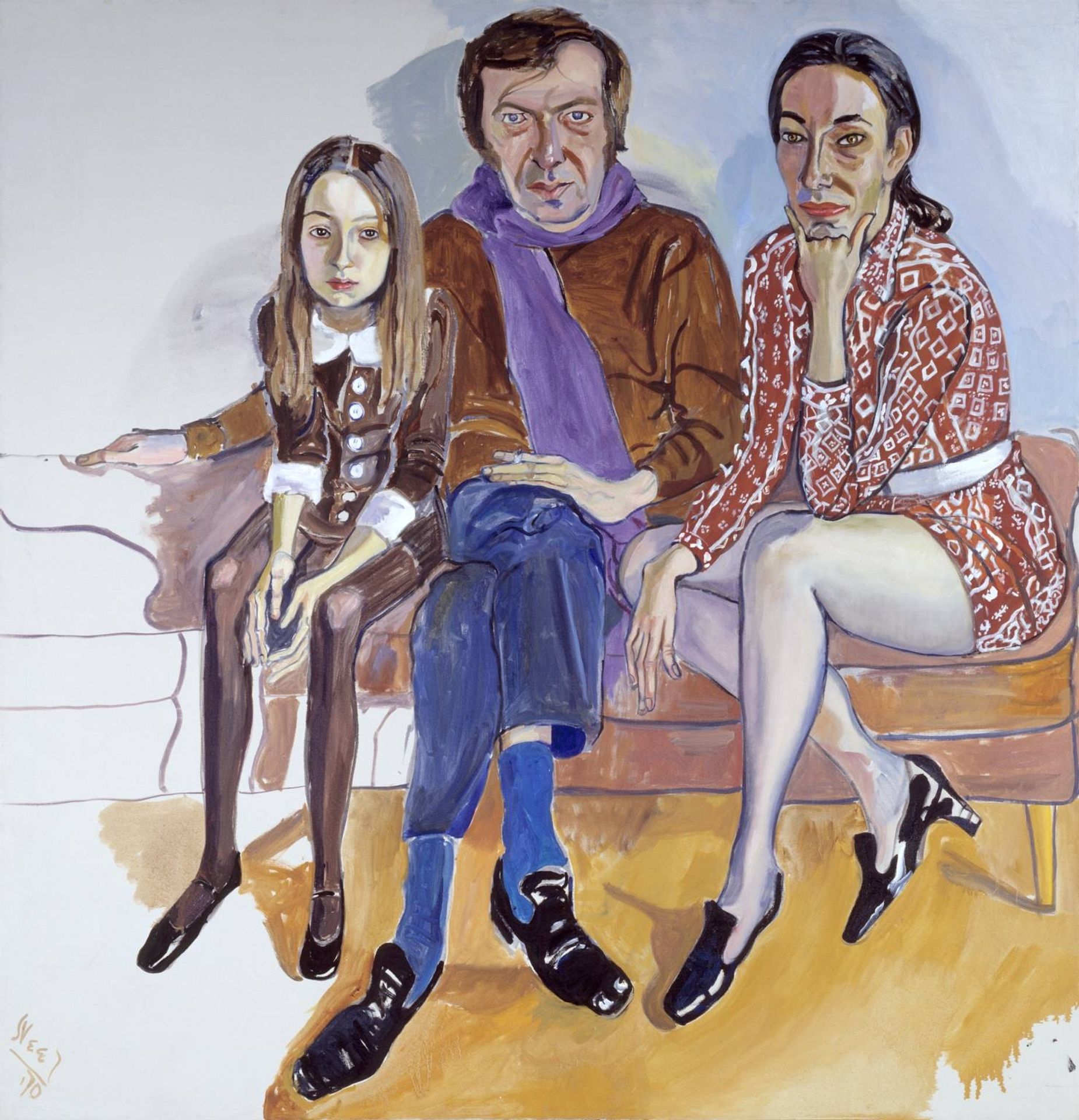 The Family (John Gruen, Jane Wilson and Julia) - Alice Neel