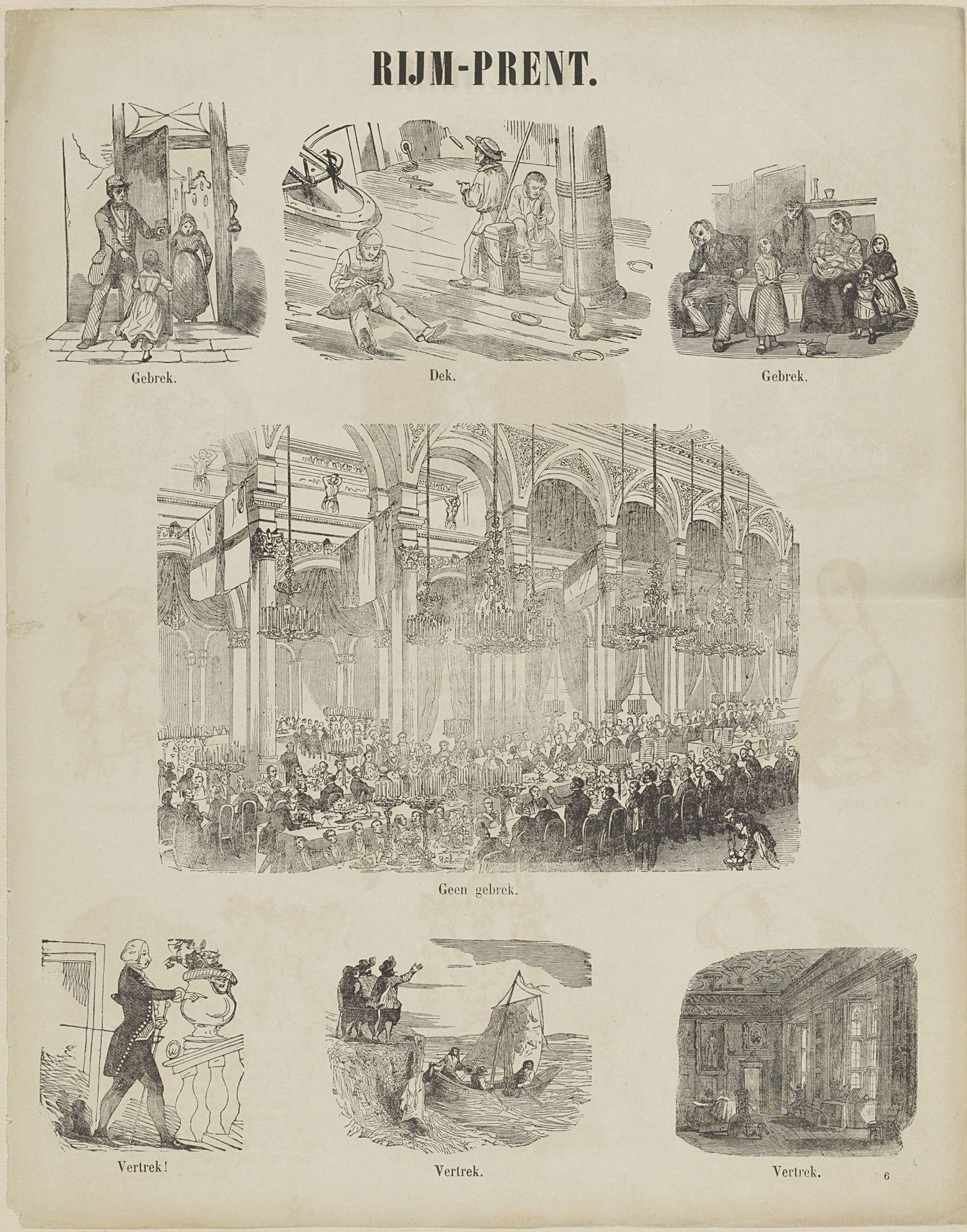 Rijm-prent by Albertus Willem Sijthoff