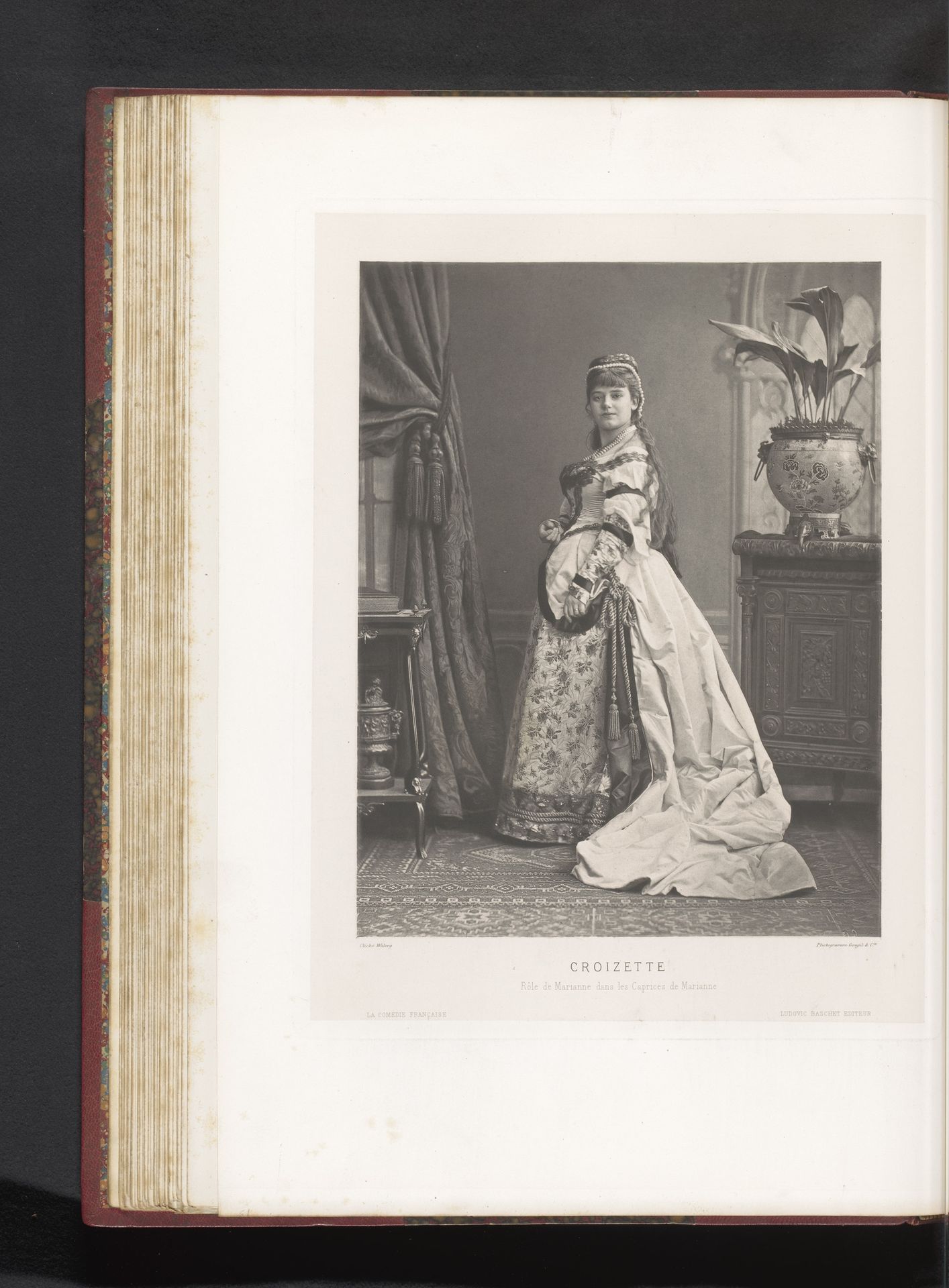 Portret van Sophie Croizette in de rol van Marianne in Les Caprices de Marianne by Anonymous