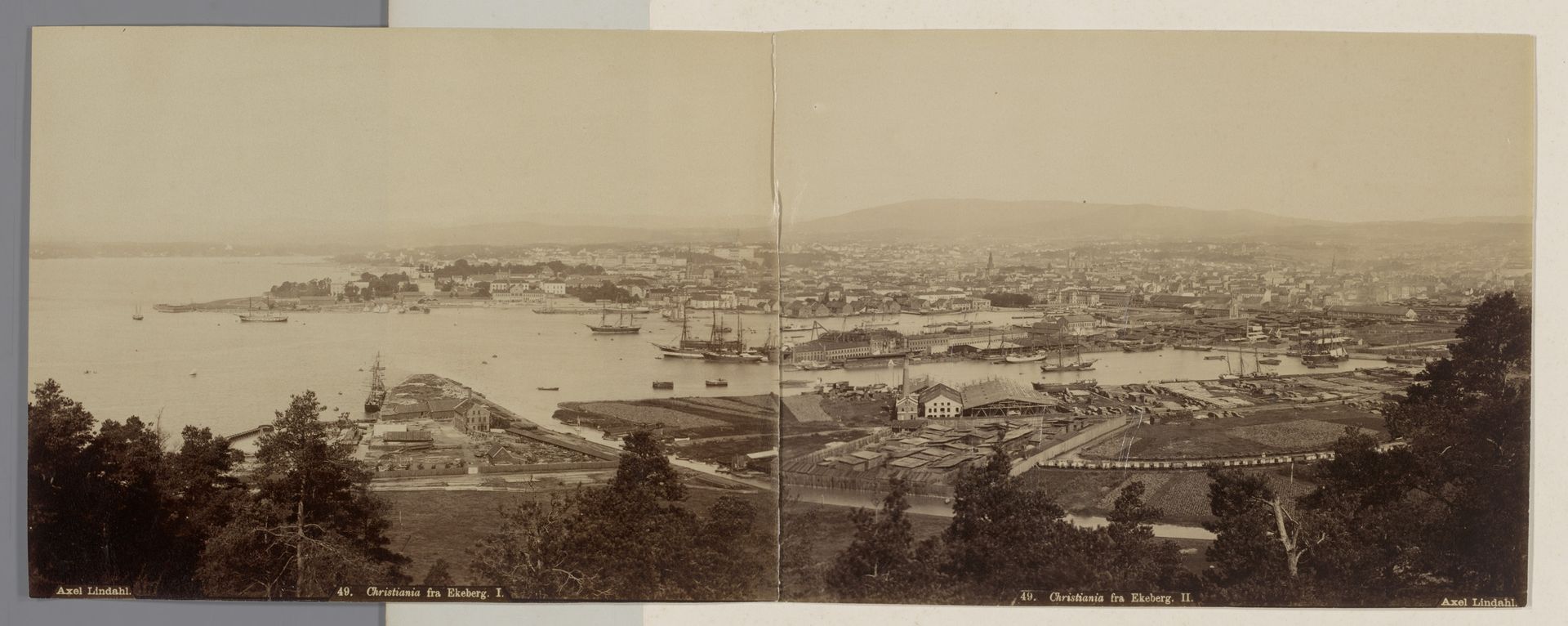 Gezicht op Oslo vanaf Ekeberg, Nordstrand by Axel Lindahl