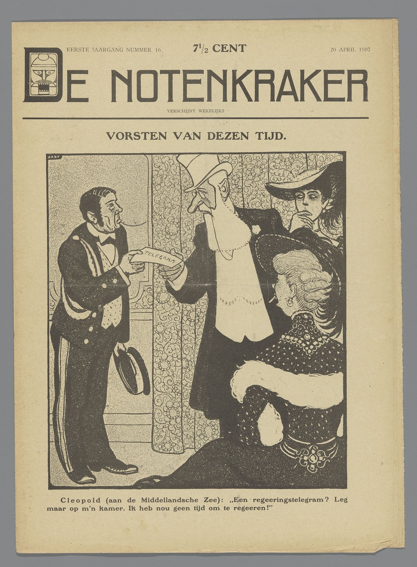 De Notenkraker, 20 april 1907 / Vorsten van deze tijd by Albert (I) Hahn