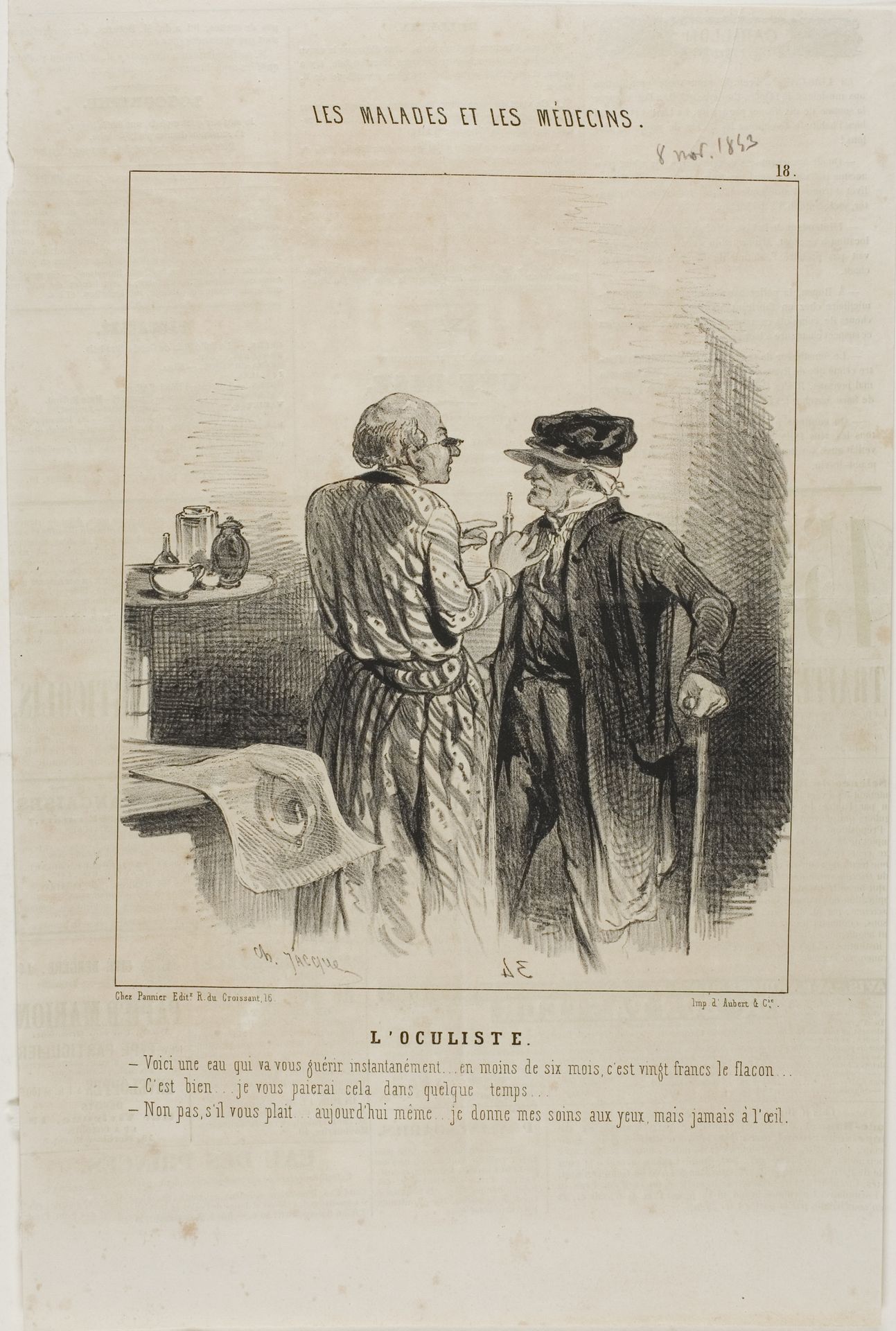 The Oculist (plate 18) by Charles Jacque