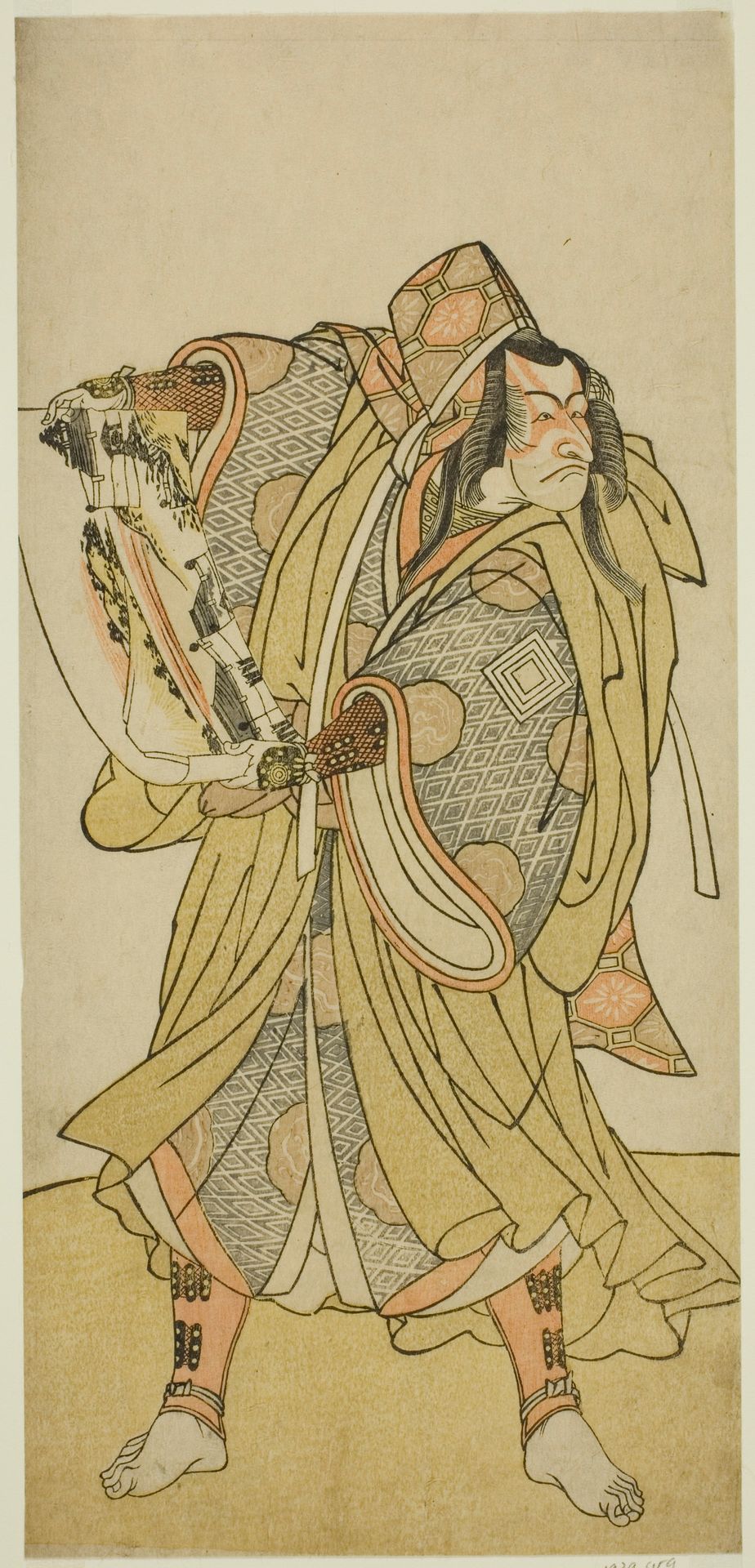 The Actor Ichikawa Danjuro V as Kazusa no Akushichibyoe Kagekiyo in the Play Edo no Hana Mimasu Soga, Performed at the Nakamura Theater in the Third Month, 1783 by Katsukawa Shunjō