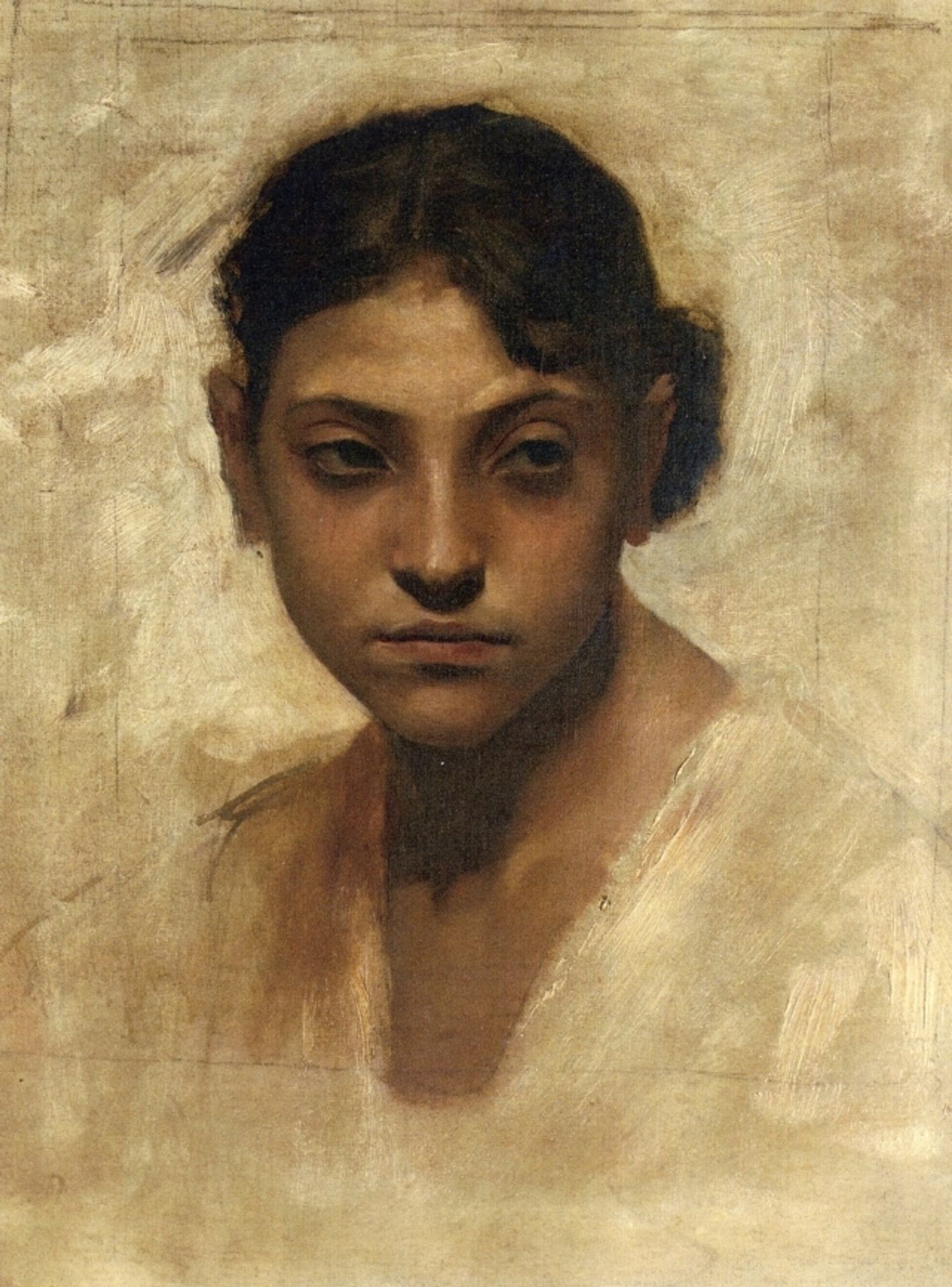 Head of Capri Girl by John Singer Sargent