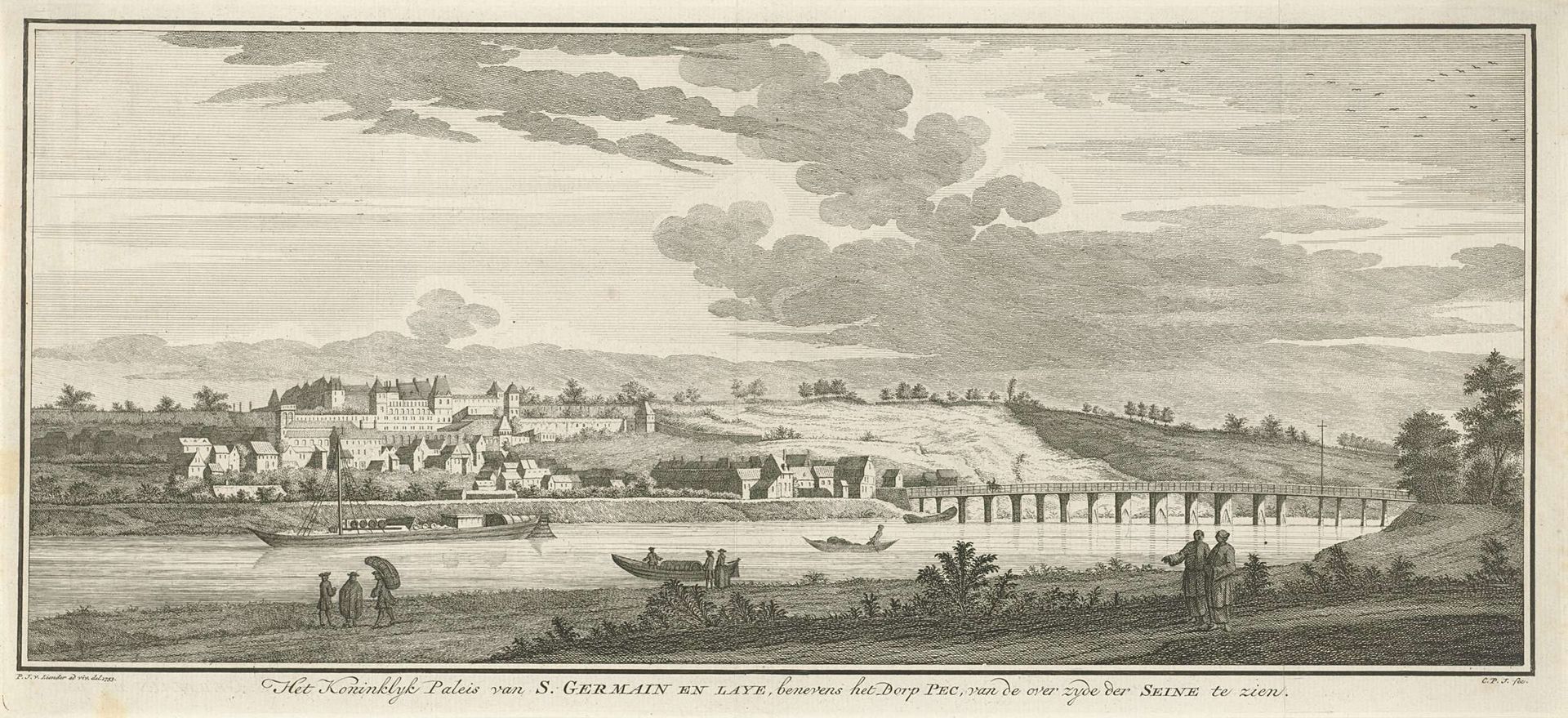 Gezicht op het kasteel van Saint Germain en Laye by Caspar Jacobsz. Philips