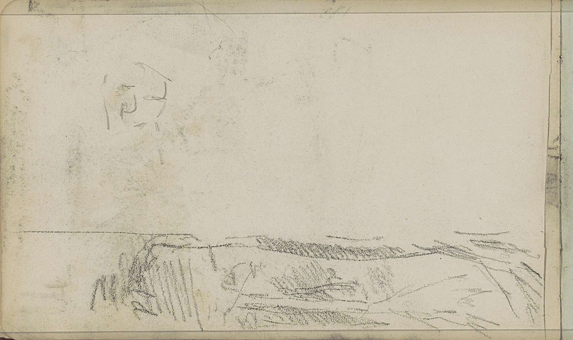 Studie, mogelijk van een landschap by Johan Antonie de Jonge