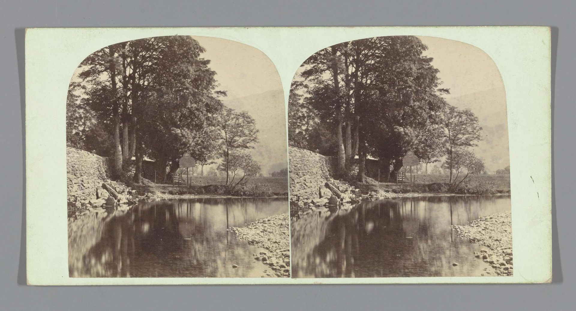 Gezicht op bomen langs Grasmere by Helmut Petschler