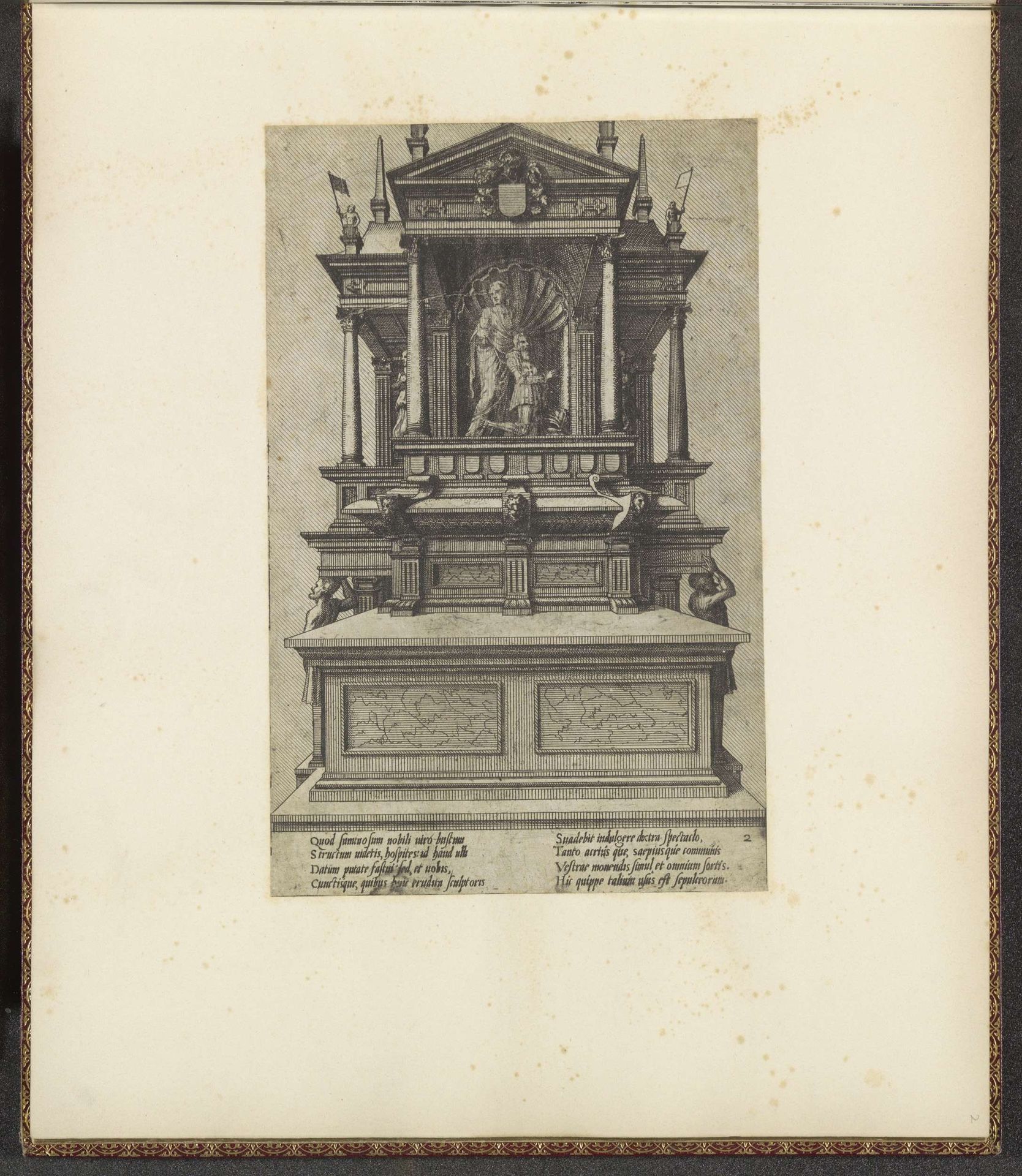 Architectonisch grafmonument voor een edelman by Johannes of Lucas van Doetechum