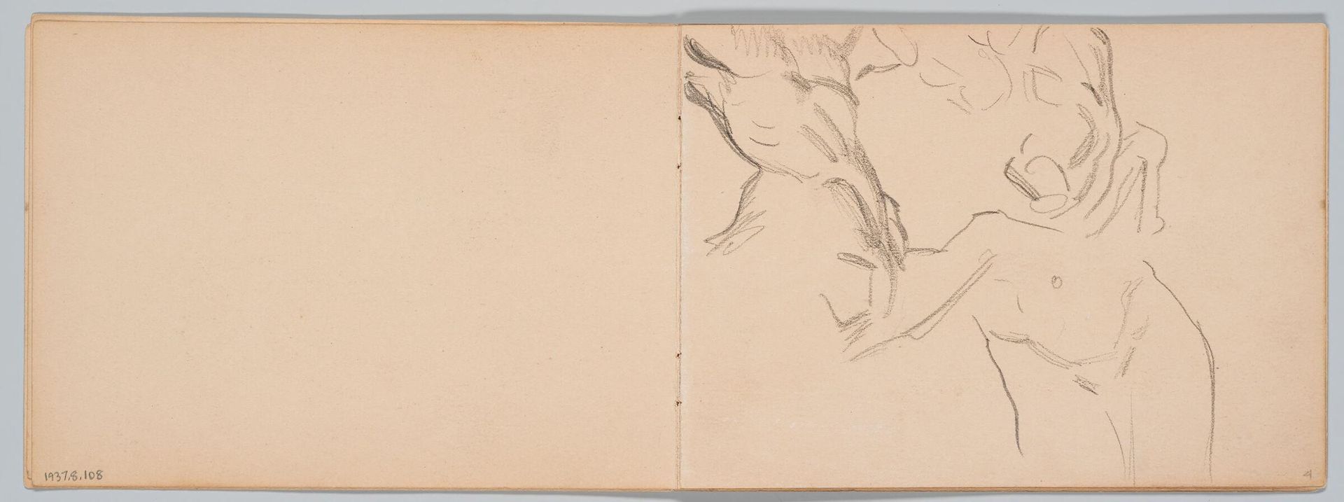 Sketches for a Centaur; Sketch of Torso and Hips by John Singer Sargent