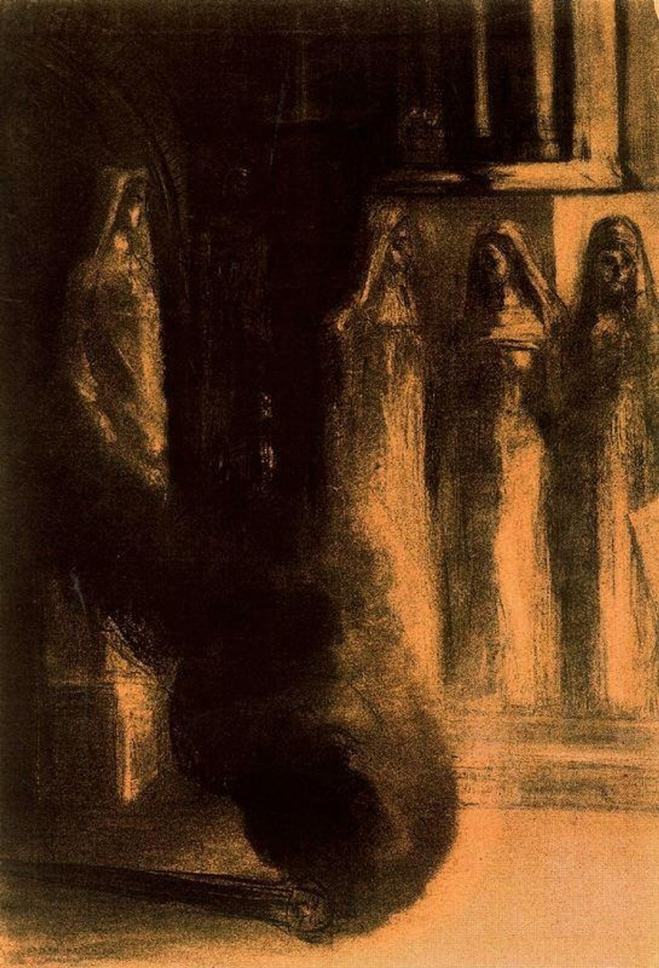 The Black Torches by Odilon Redon