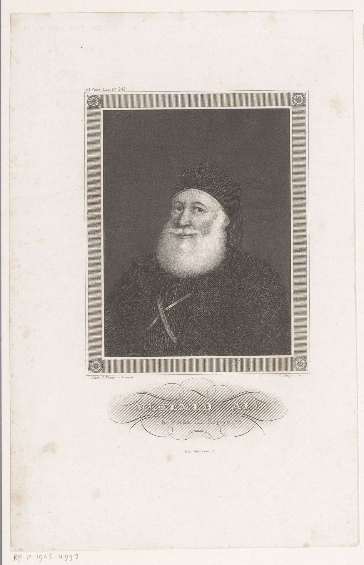 Portret van Mohammed Ali, gouverneur van Egypte by Carl Mayer