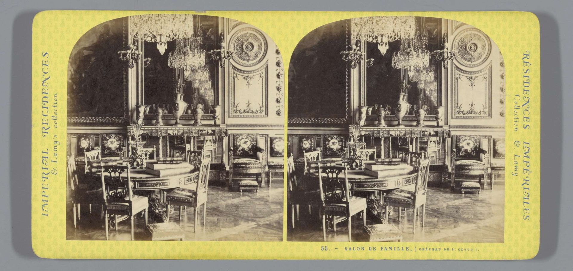 Familiesalon in het kasteel van Saint-Cloud by Ernest Eléonor Pierre Lamy