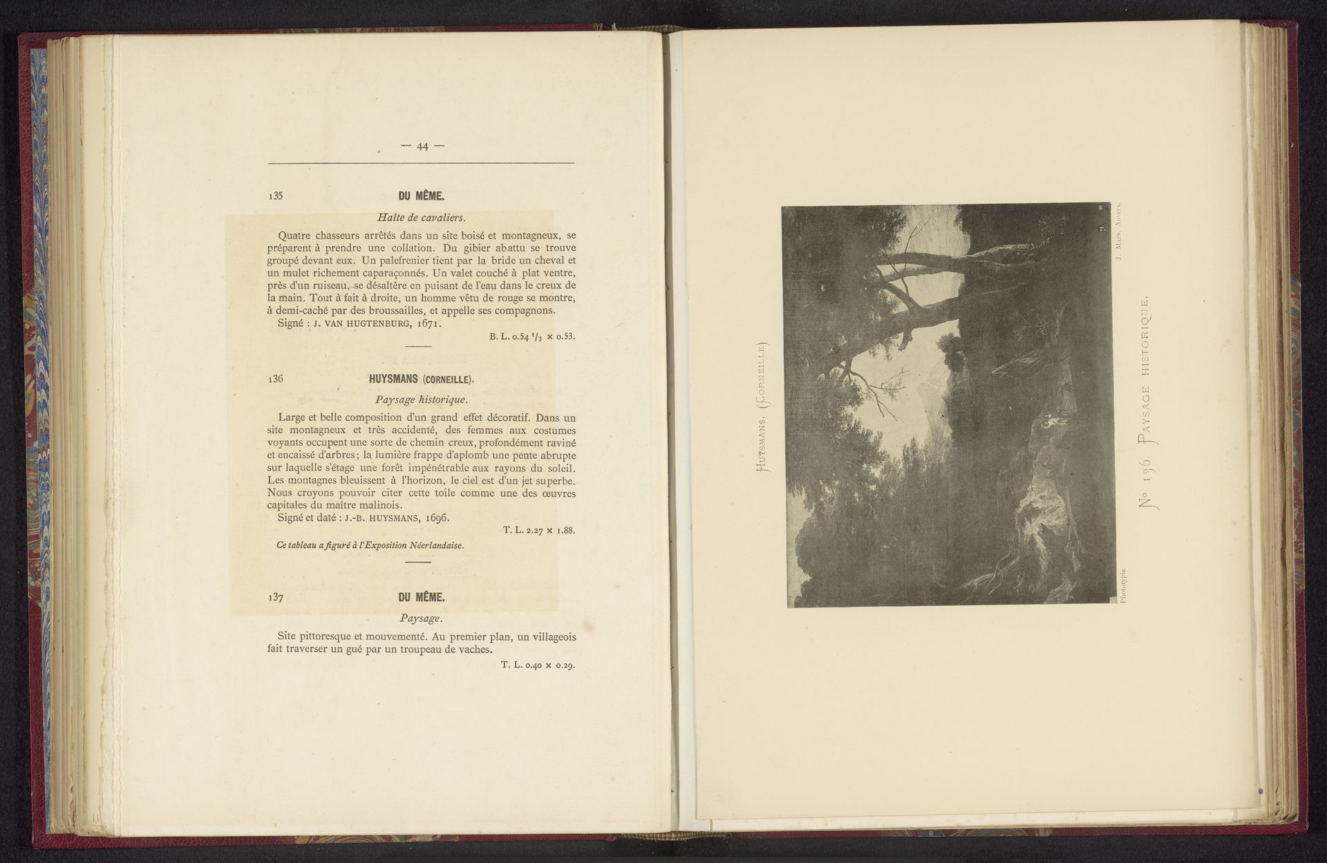 Reproductie van een geschilderd landschap van Constantinus Cornelus Huysmans by Joseph Maes