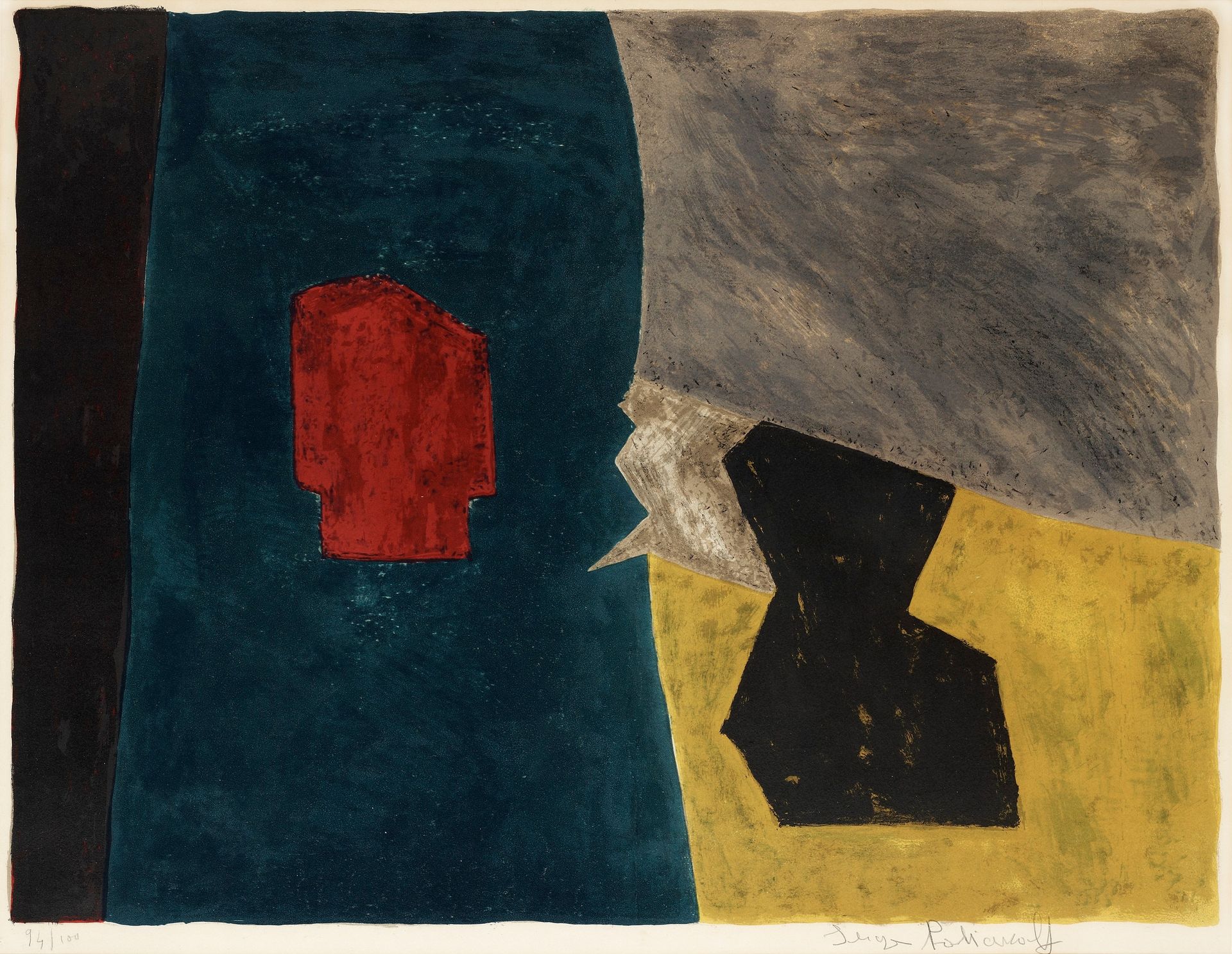 Composition bleue, jaune et grise by Serge Poliakoff
