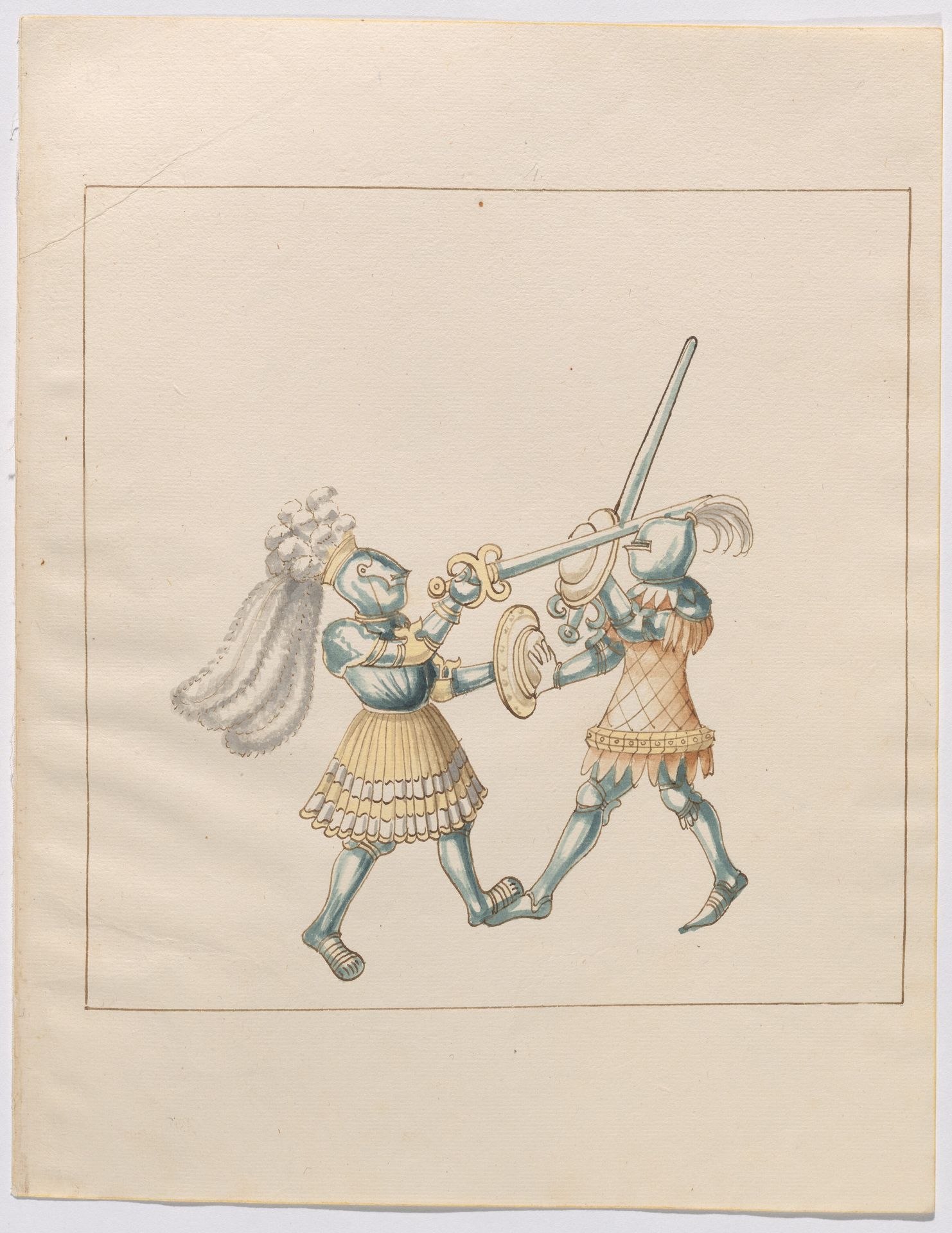 Foot Combat with Longswords and Buckler Shields by Anonymous