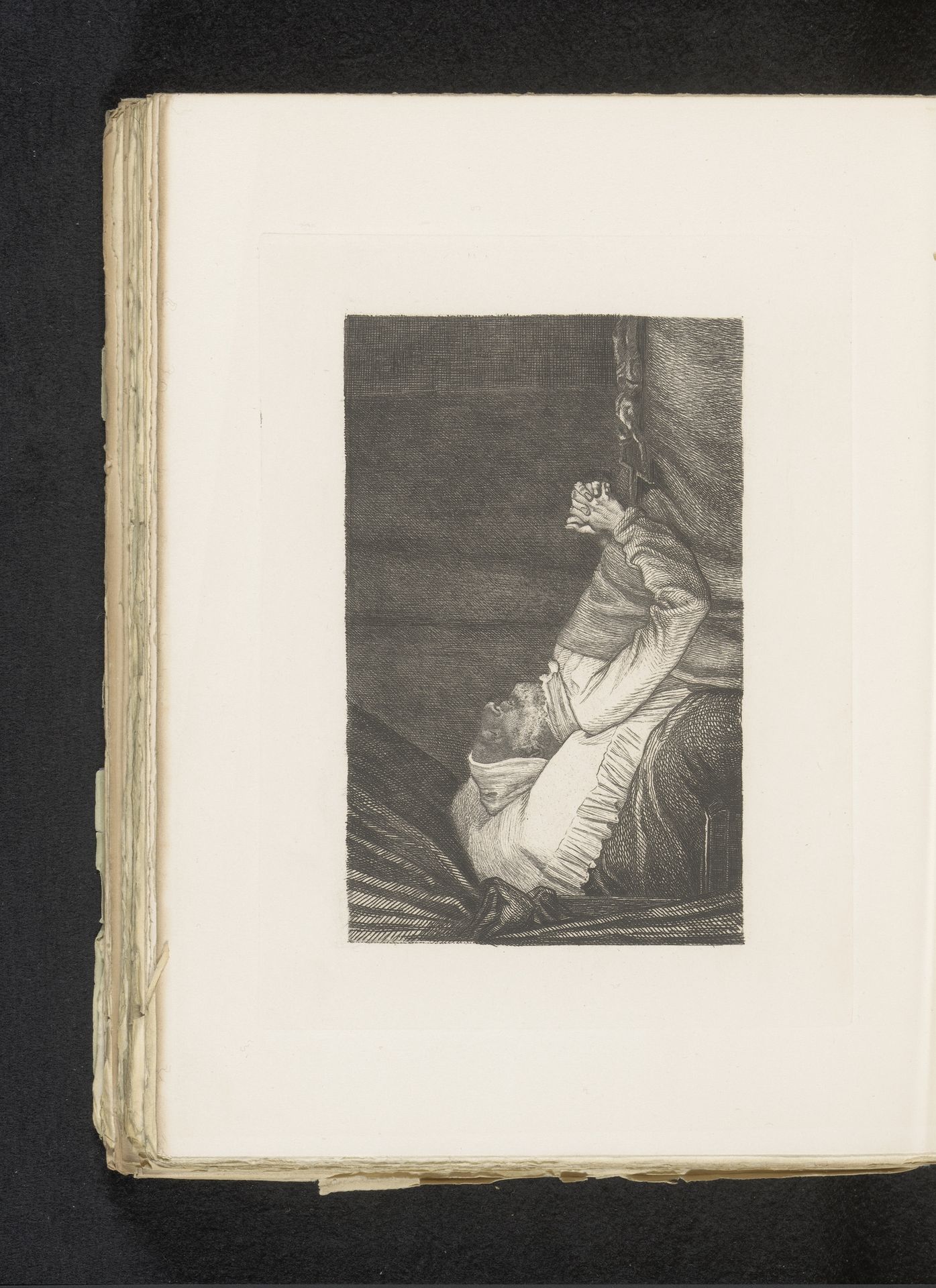 Fotoreproductie van La chambre mortuaire door Auguste Danse by Anonymous