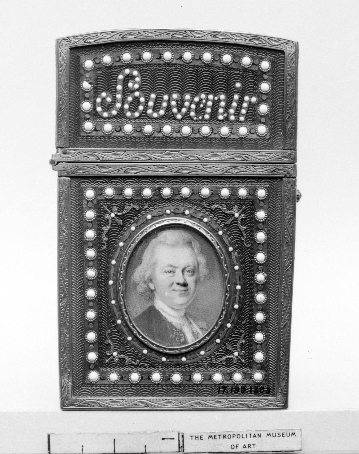 Souvenir with portrait of a man by Louis Marie Sicardi