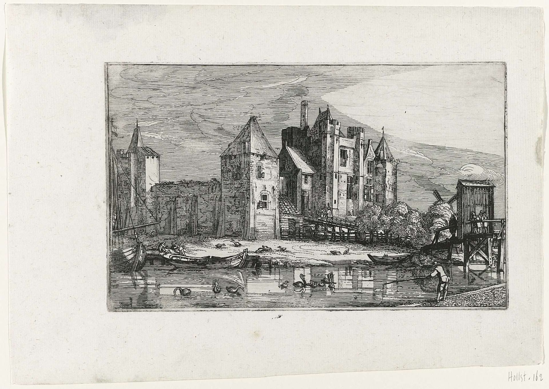 Slot Purmersteijn te Purmerend by Claes Jansz. Visscher
