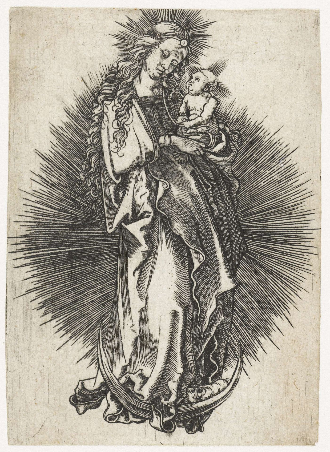 Maria met kind op de maansikkel by Anonymous