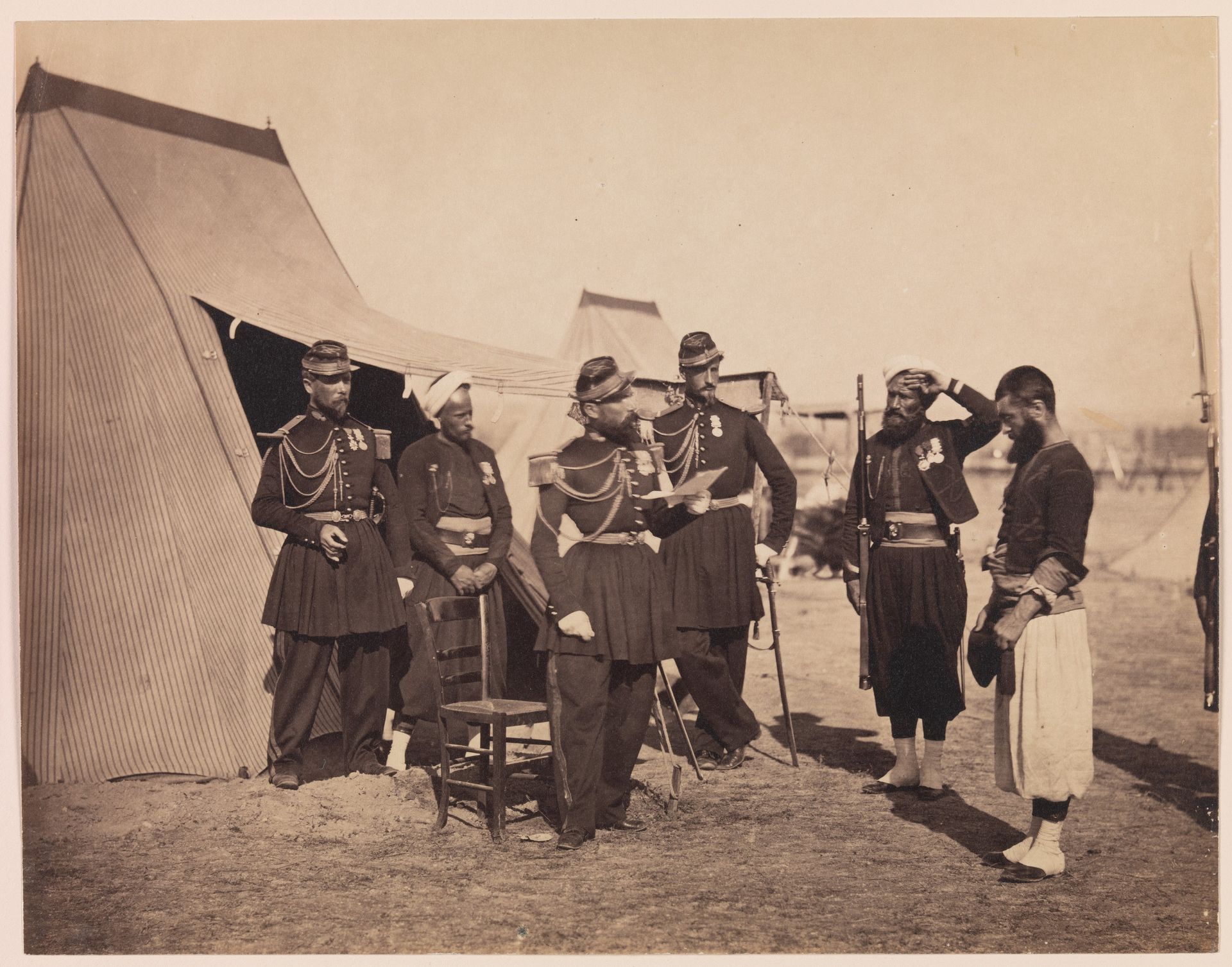 [Zouaves, Camp de Châlons] by Gustave Le Gray