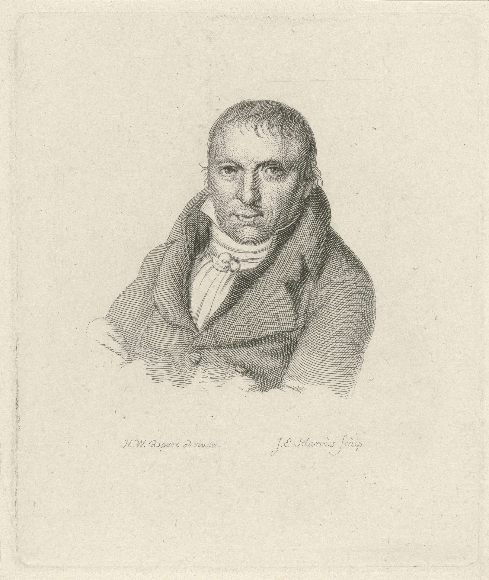 Portret van Johannes Kinker by Jacob Ernst Marcus