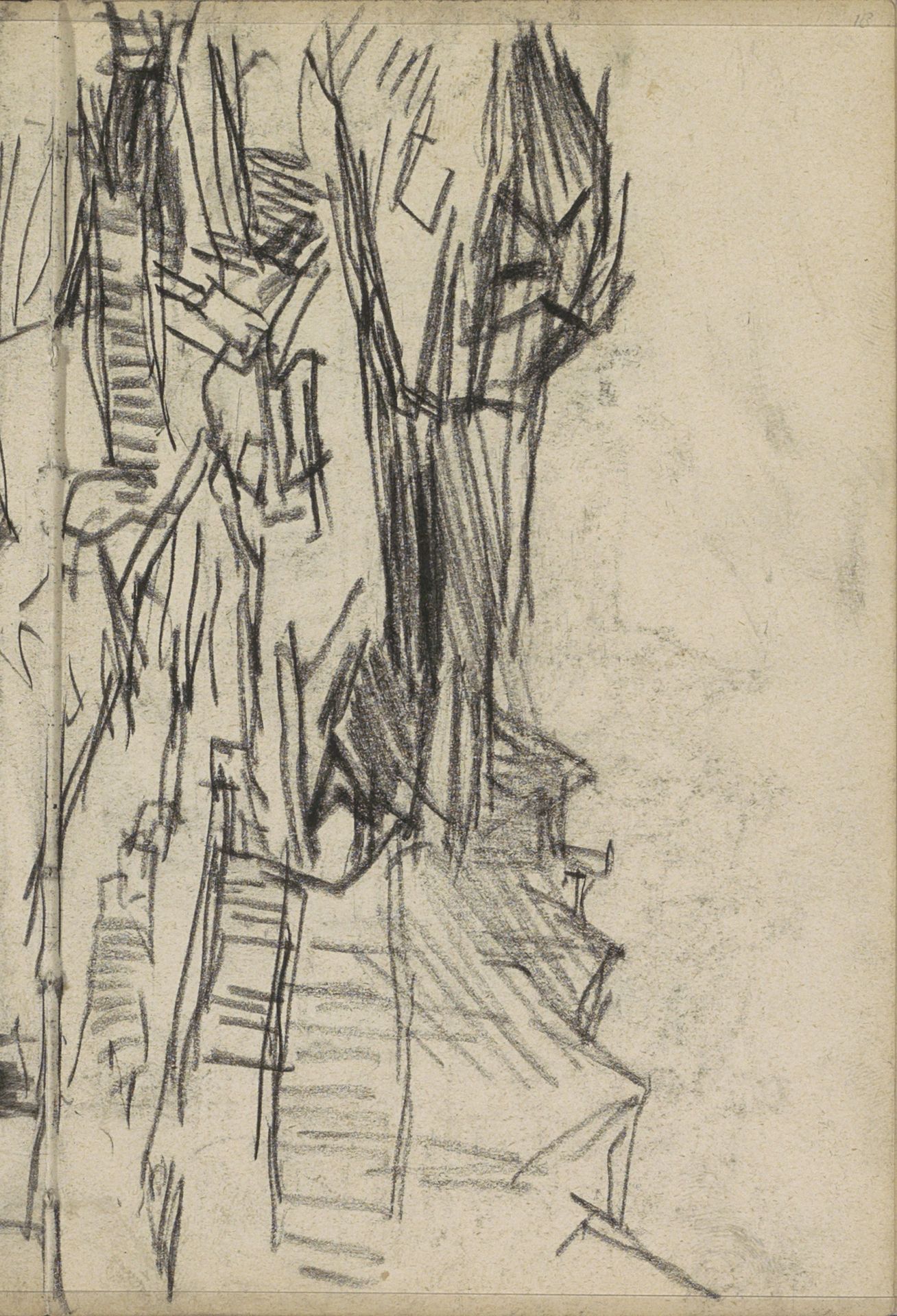 Gezicht te Amsterdam, mogelijk nabij Prinseneiland by George Hendrik Breitner