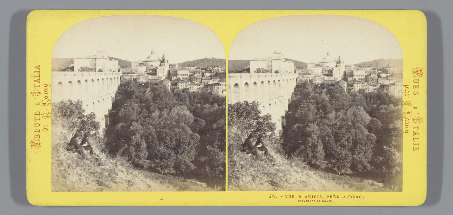 Gezicht op Ariccia by Ernest Eléonor Pierre Lamy
