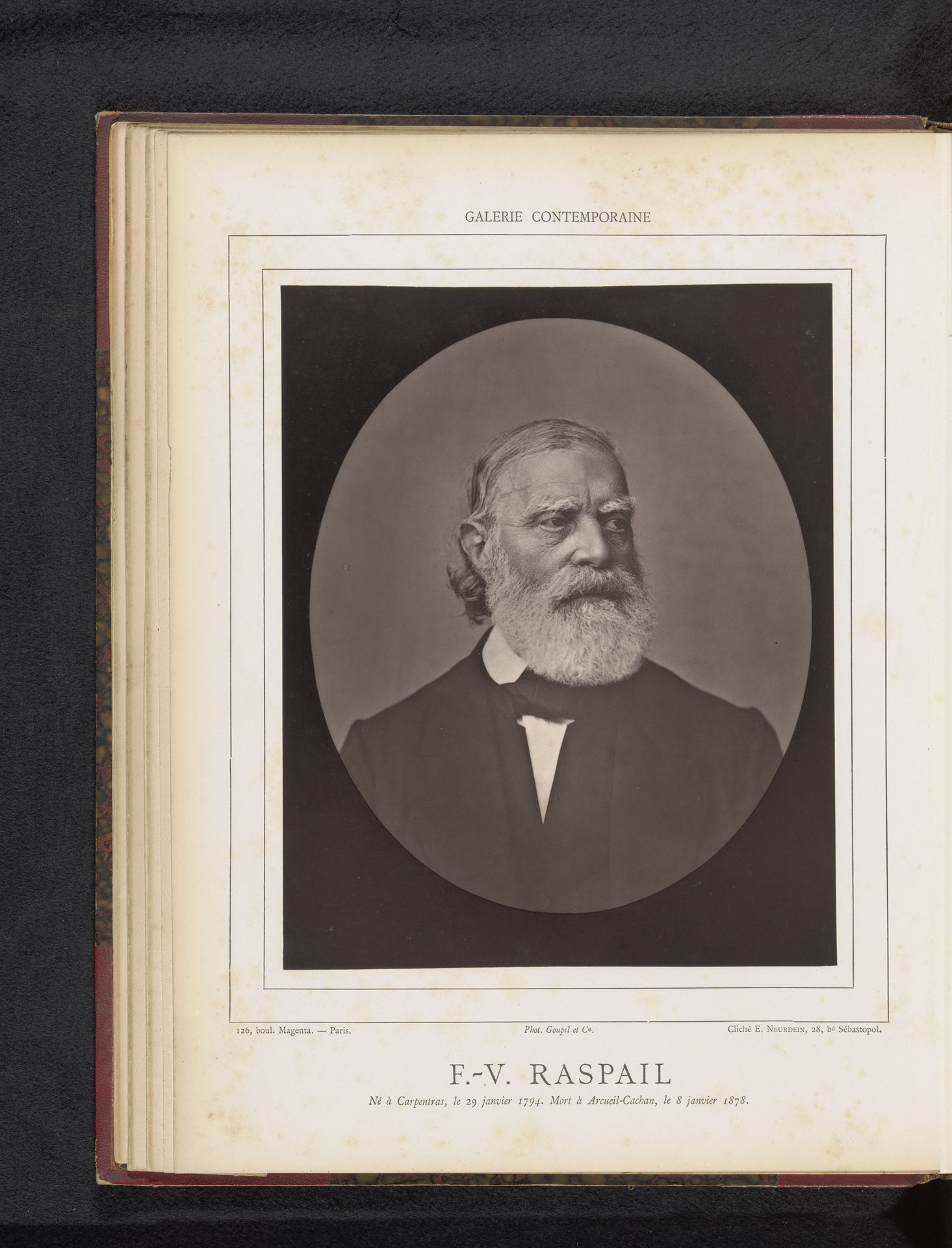 Portret van François-Vincent Raspail by Étienne Neurdein