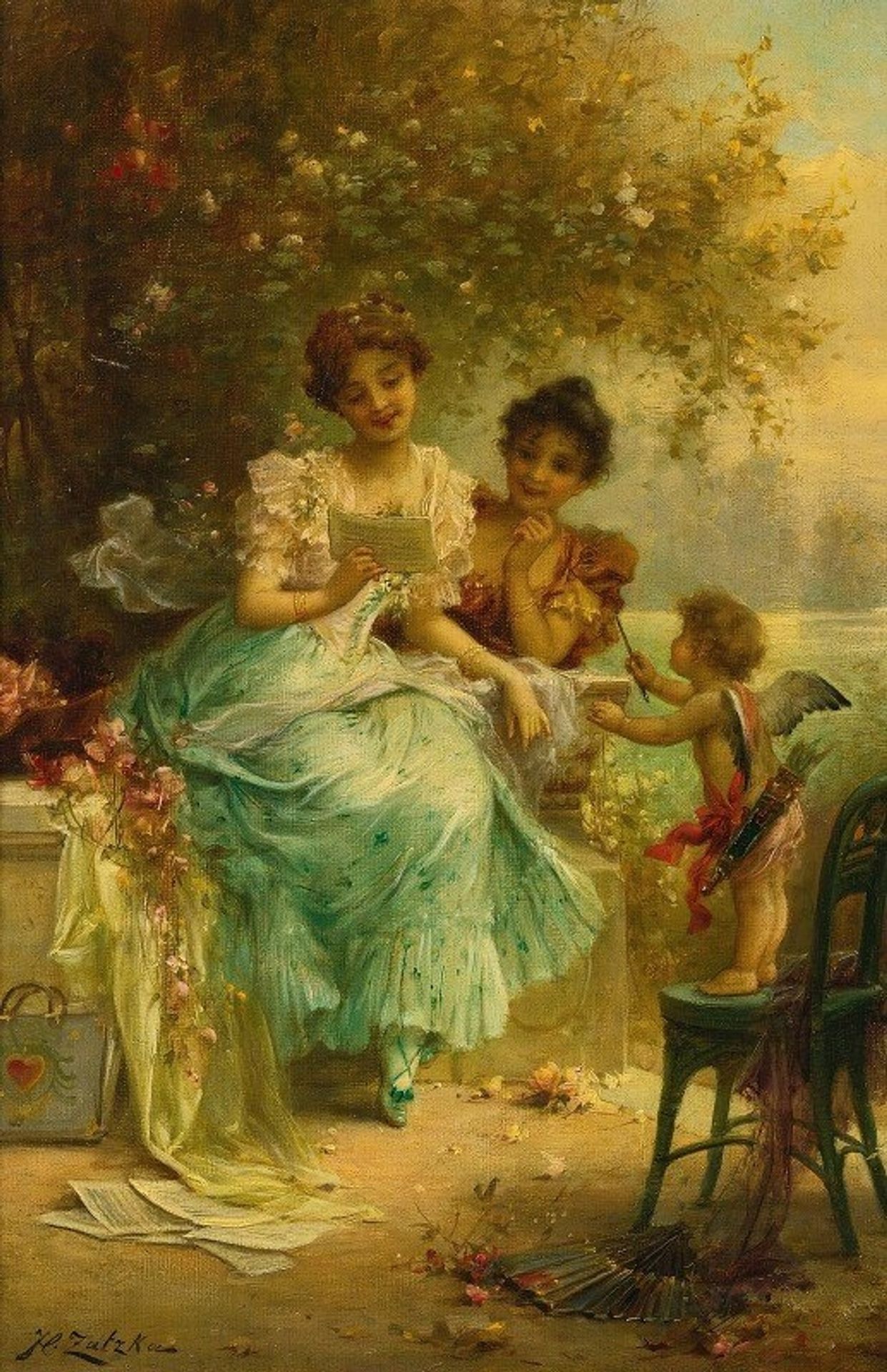 The Love Letter by Hans Zatzka