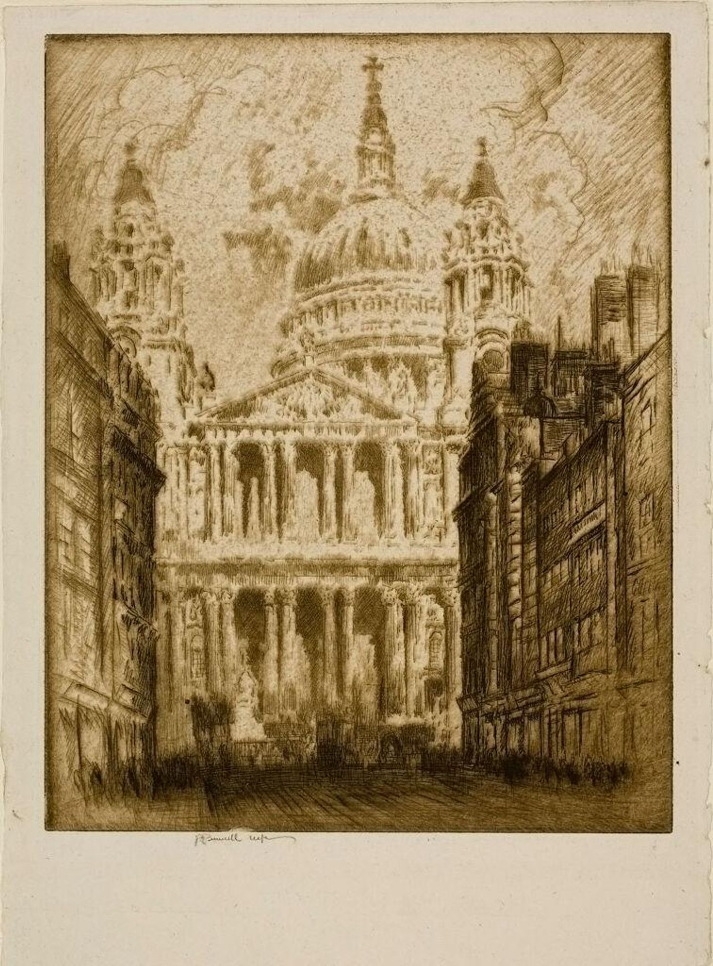 Saint Paul's, Fleet Street by Joseph Pennell