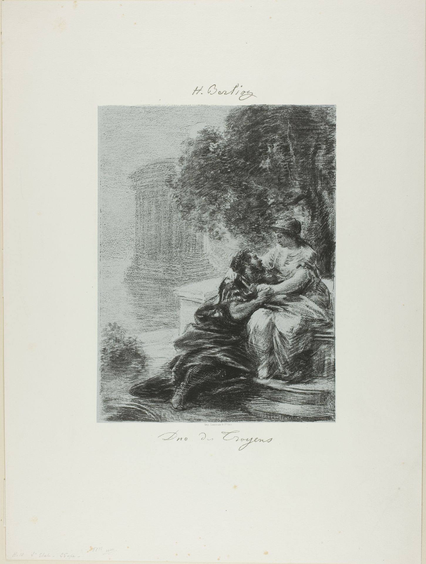 Duet of the Trojans, first plate by Henri Fantin-Latour