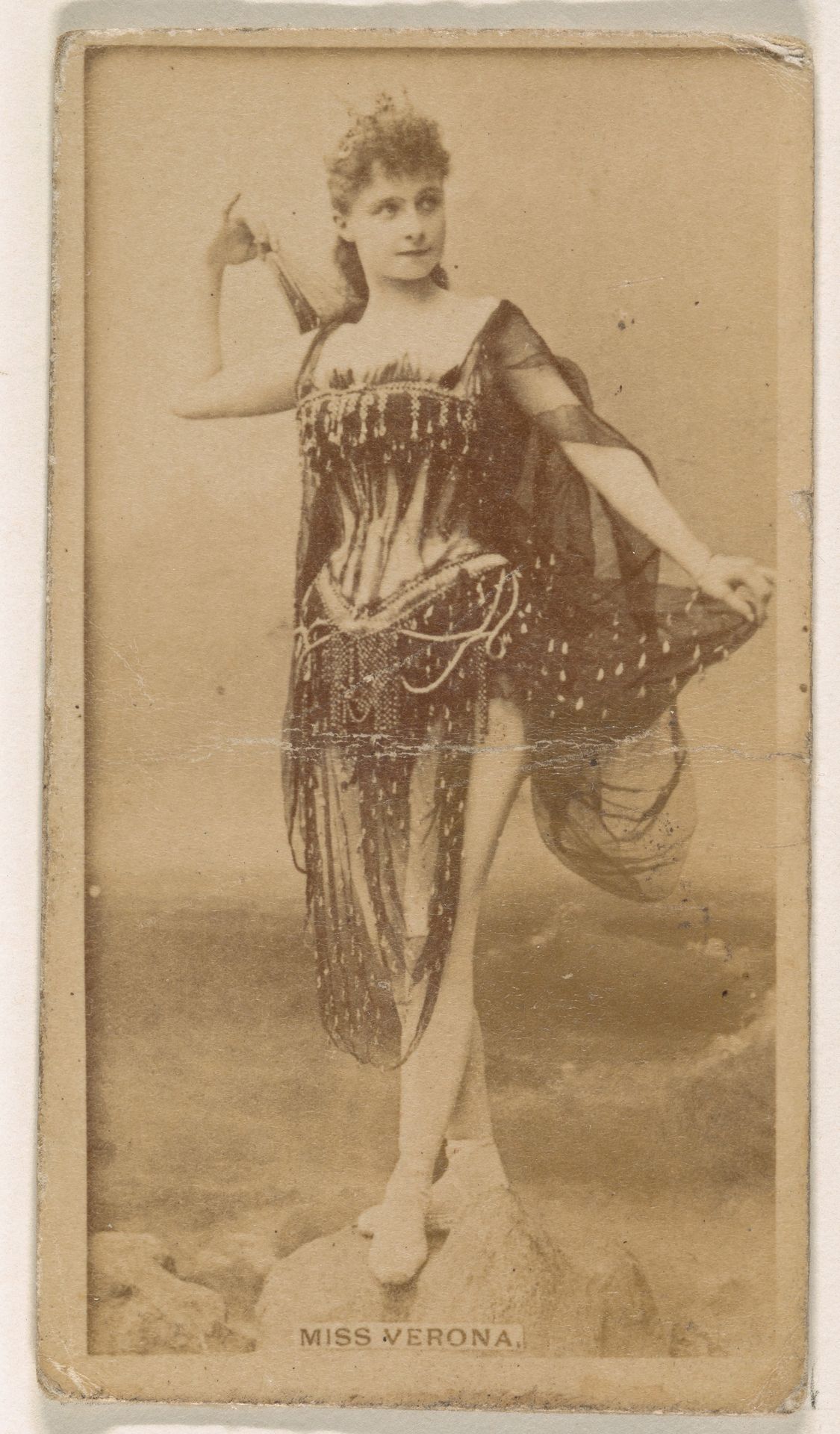 Irene Verona, from the Actresses series (N245) issued by Kinney Brothers to promote Sweet Caporal Cigarettes by Kinney Brothers Tobacco Company