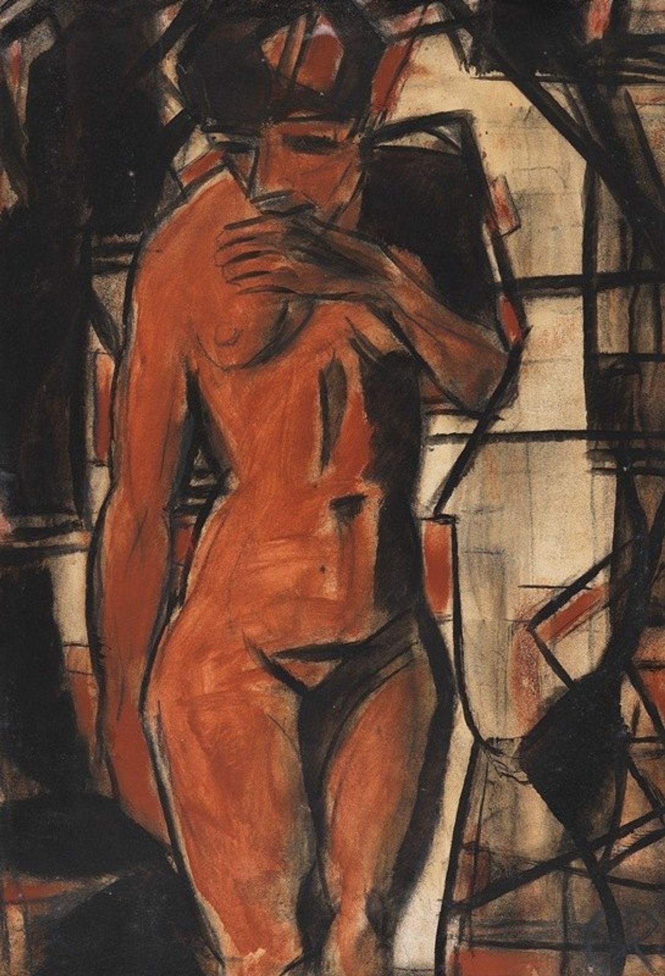 Stehender weiblicher Akt by Christian Rohlfs