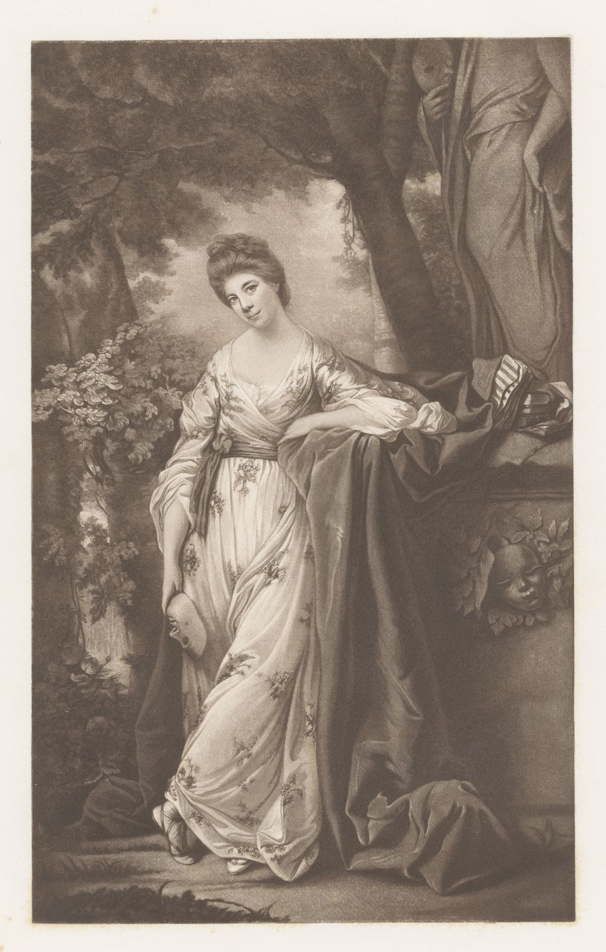 Portret van Frances Abington-Barton als Thalia by James Watson