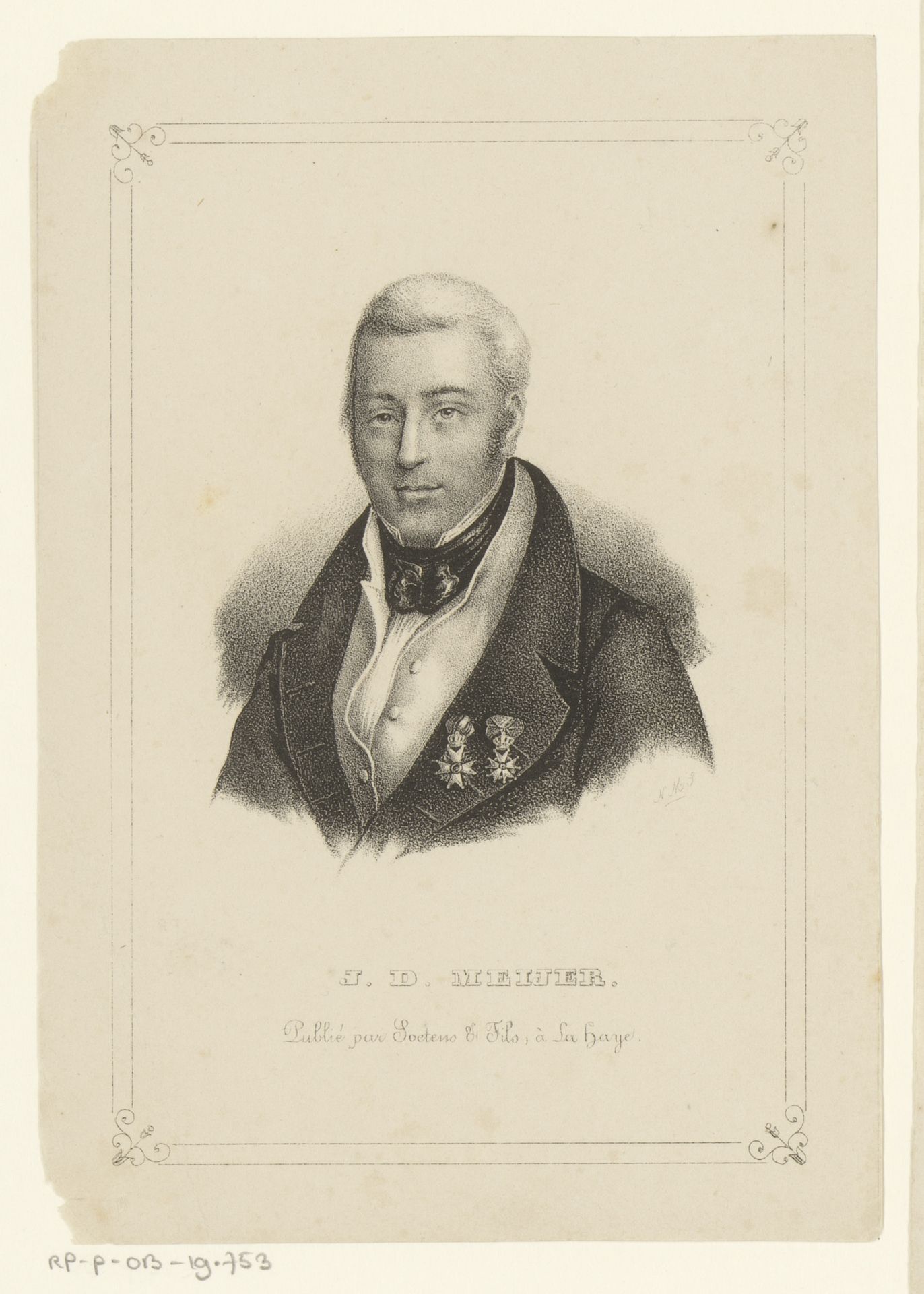 Portret van Jonas Daniël Meijer by N.M. Schild