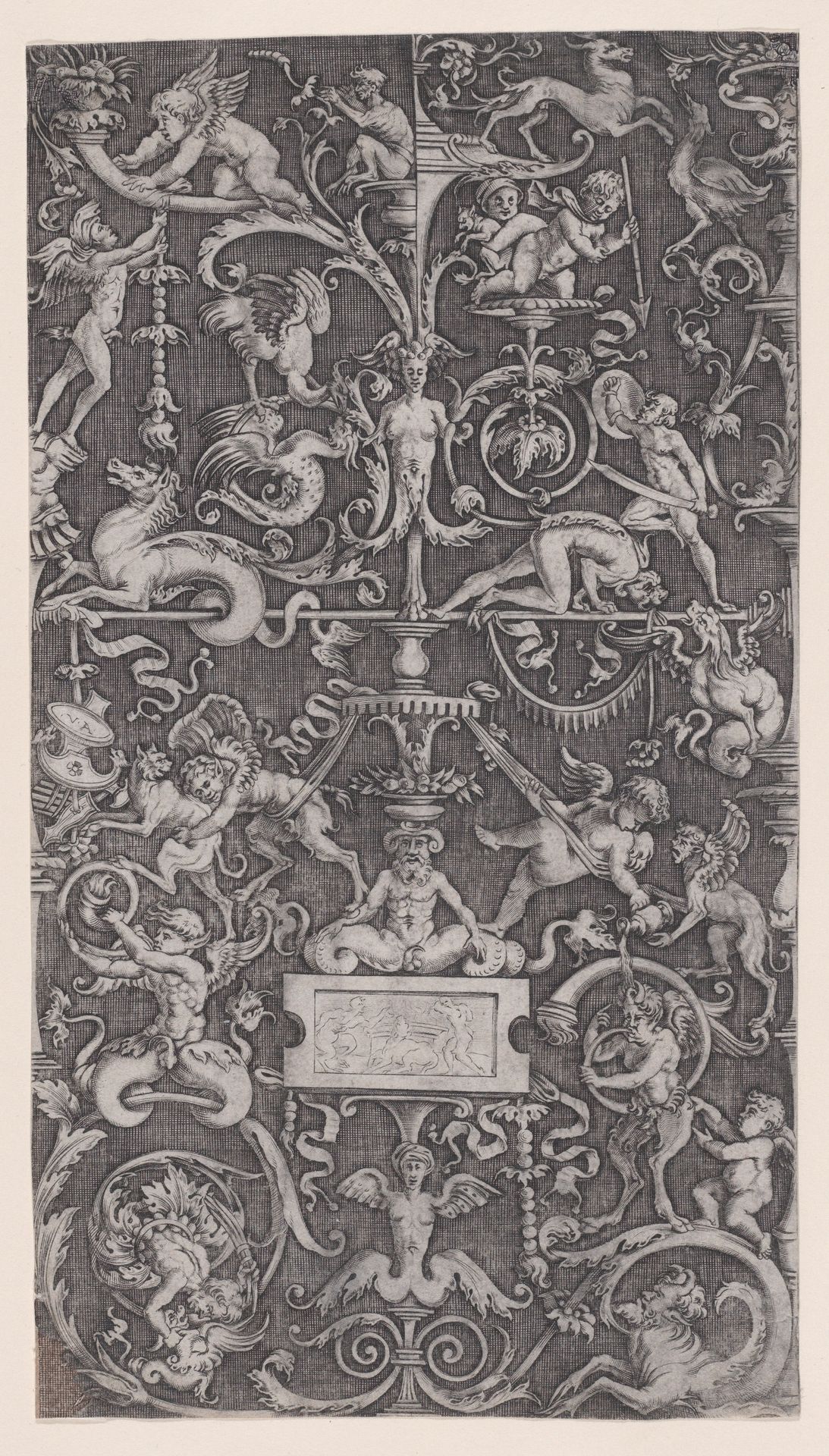 Ornamental Panel by Agostino Veneziano