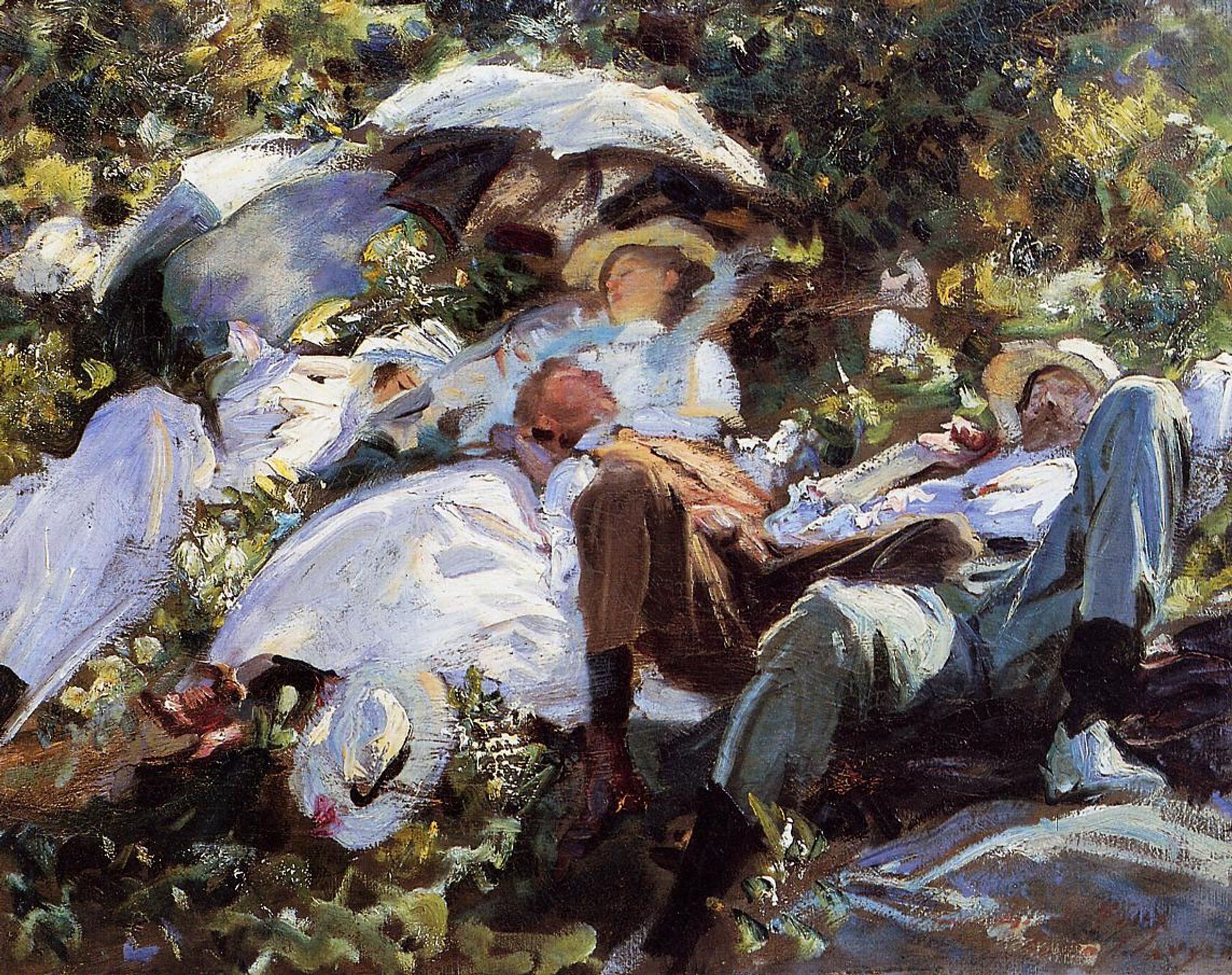 Group with Parasols by John Singer Sargent