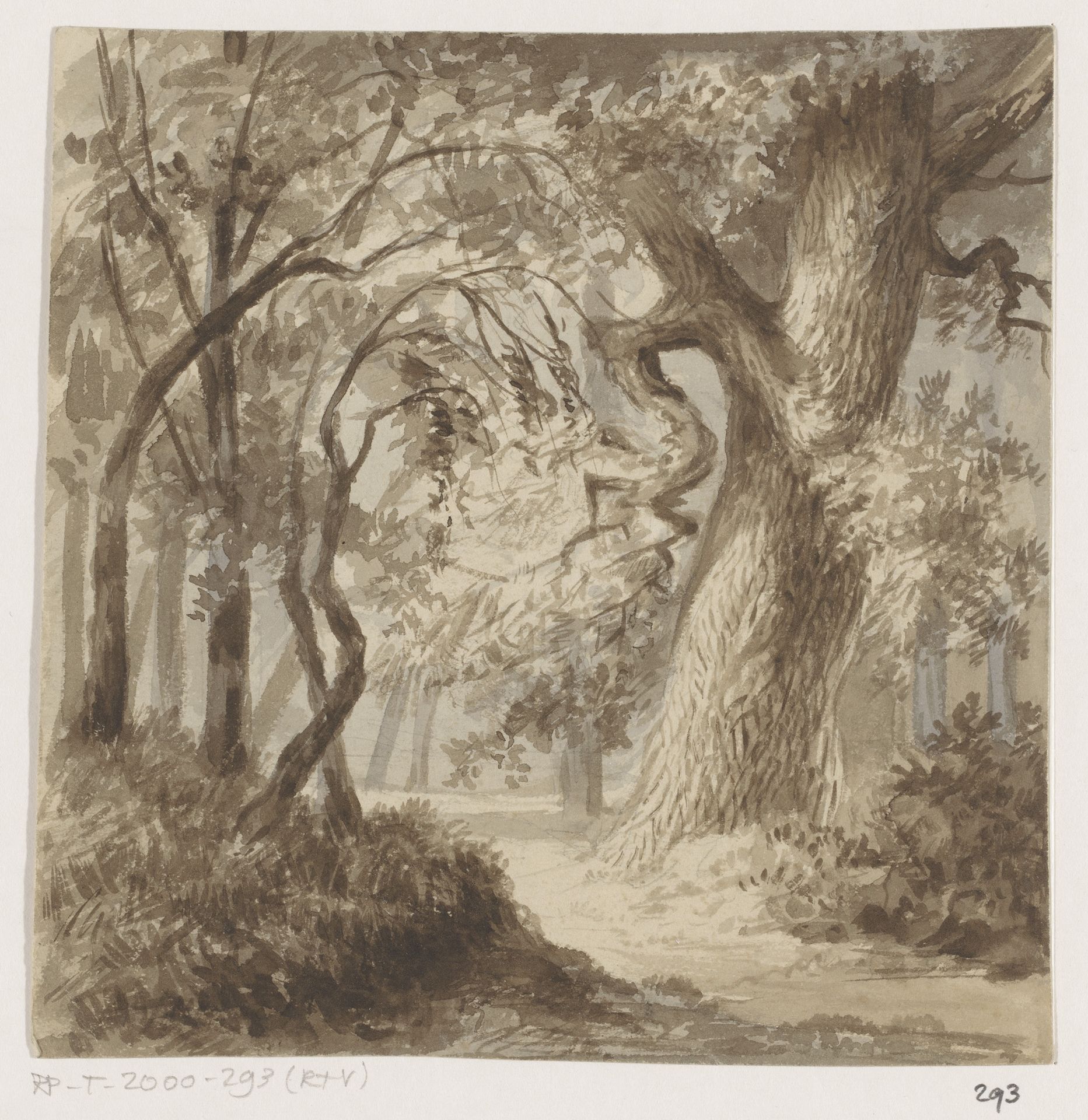 Boslandschap by Johannes Tavenraat