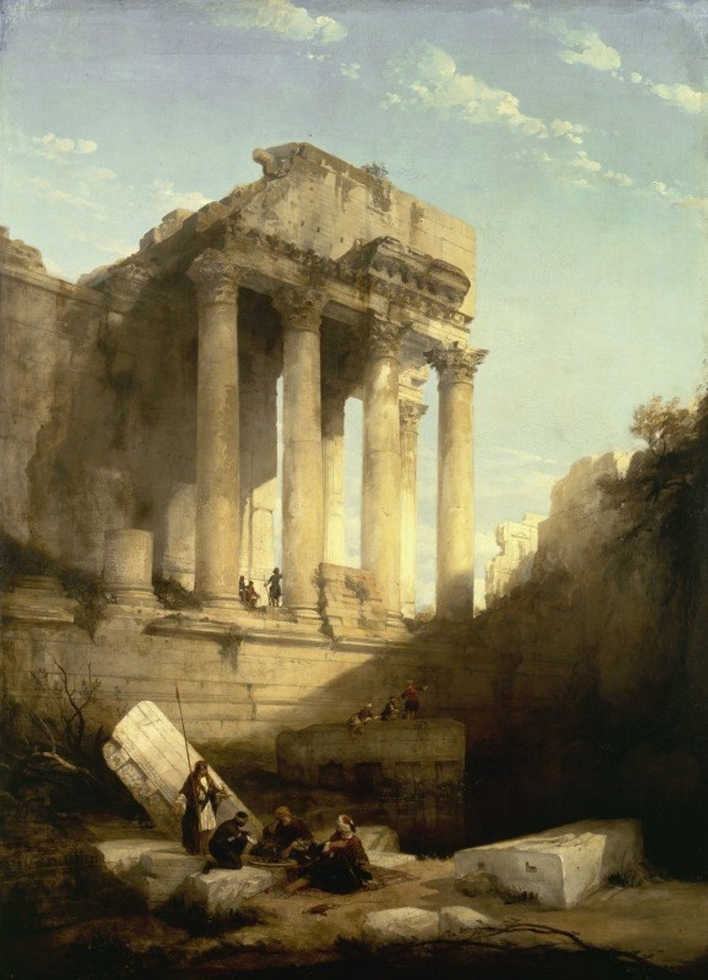Baalbec,Ruins of the Temple of Bacchus by David Roberts