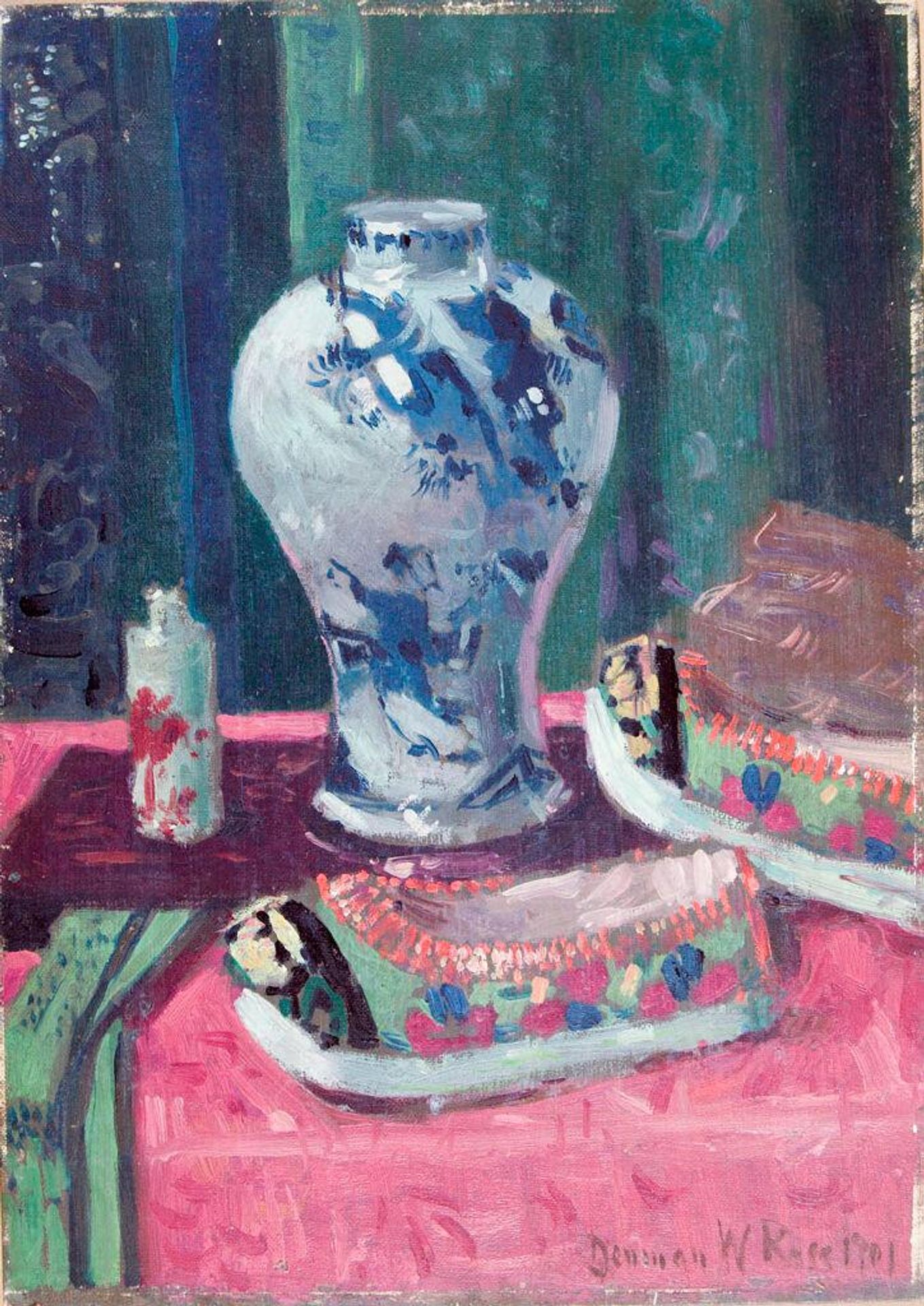 Still Life with Slippers and Vase by Denman Waldo Ross