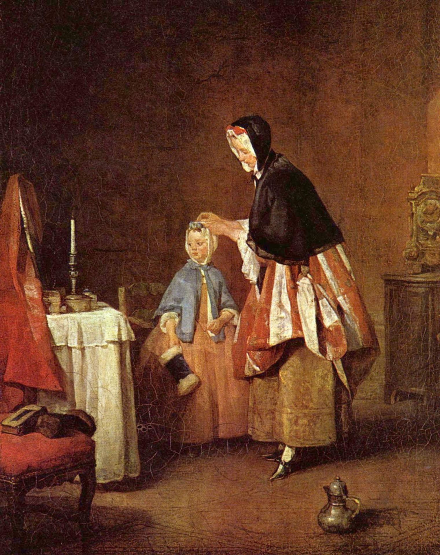 The Morning Toilette by Jean-Baptiste-Simeon Chardin