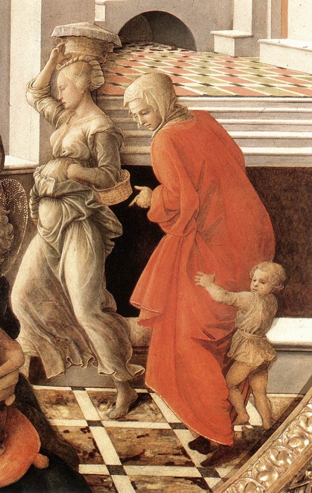 Virgin with the Child and Scenes from the Life of St. Anne (detail) by Filippo Lippi