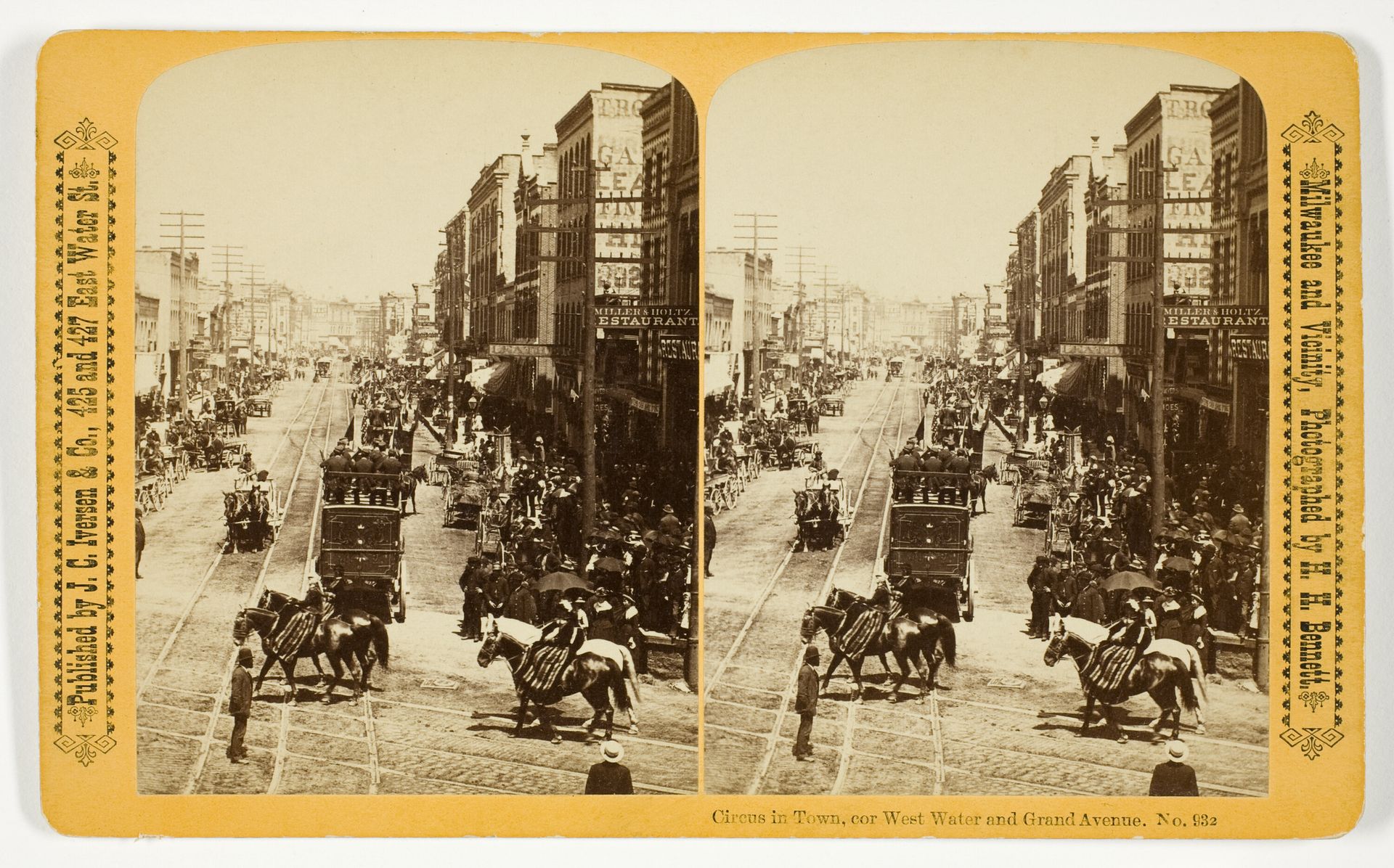 Circus in Town, cor West Water and Grand Avenue by Henry Hamilton Bennett