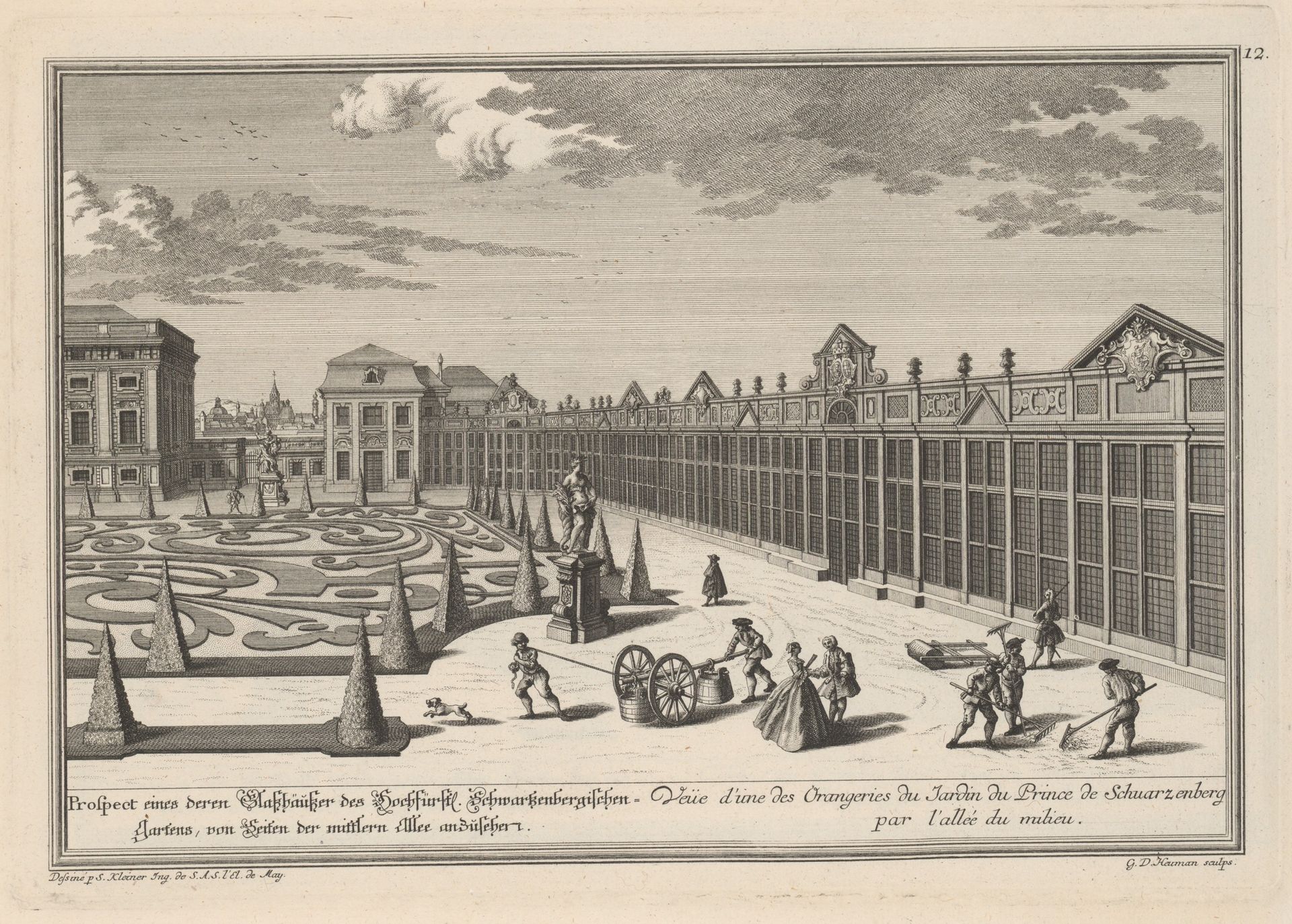 Viererleÿ Vorstellungen angenehm-und zierlicher Grundrisse folgender Lustgärten ausser der Residenz-Stadt Wienn.. by Salomon Kleiner