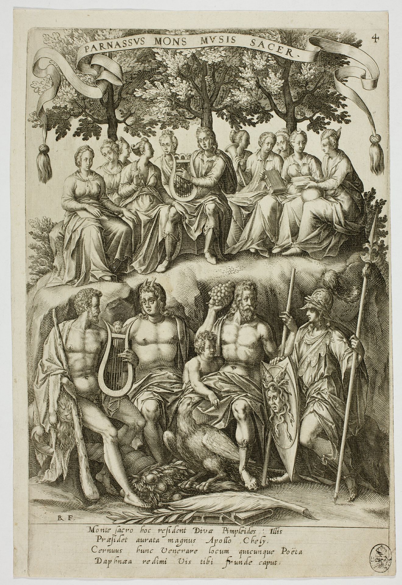 Parnassus, plate 4 from Parnassus Biceps by Robert Boissard