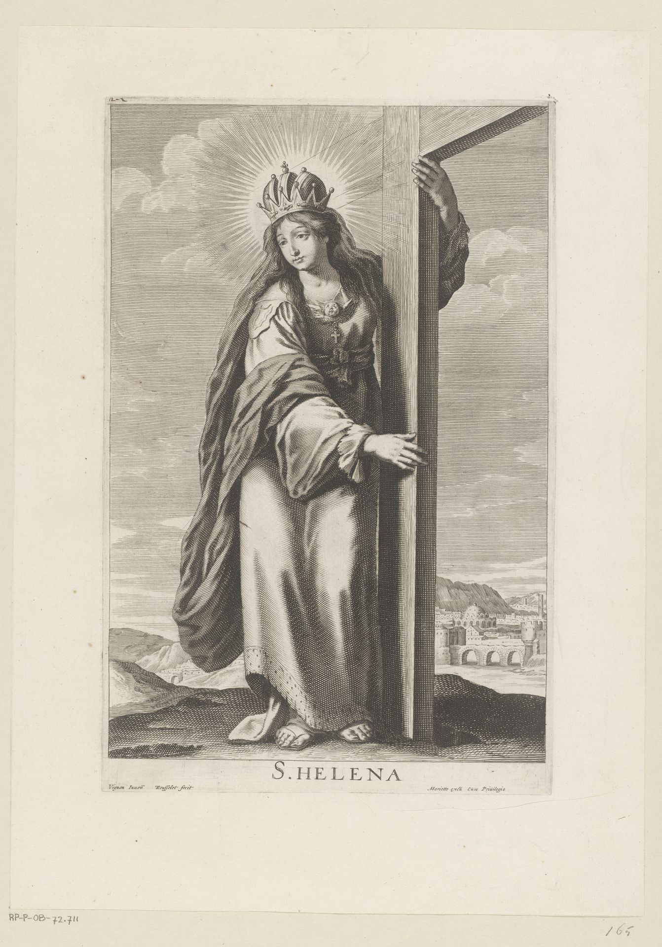 Heilige Helena bij het kruis by Gilles Rousselet