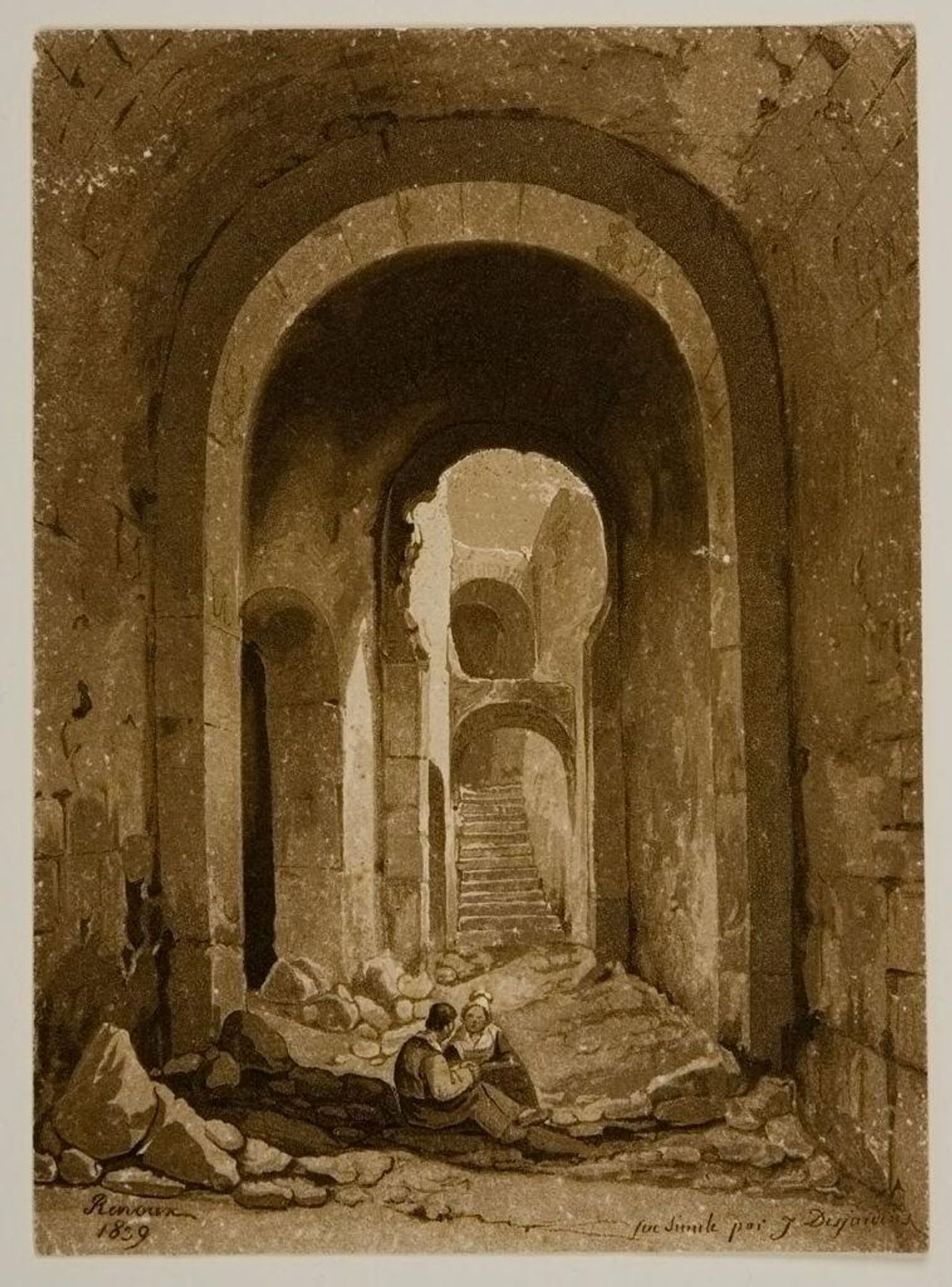 Architectural Subject by Louis-Joseph Isnard Desjardins