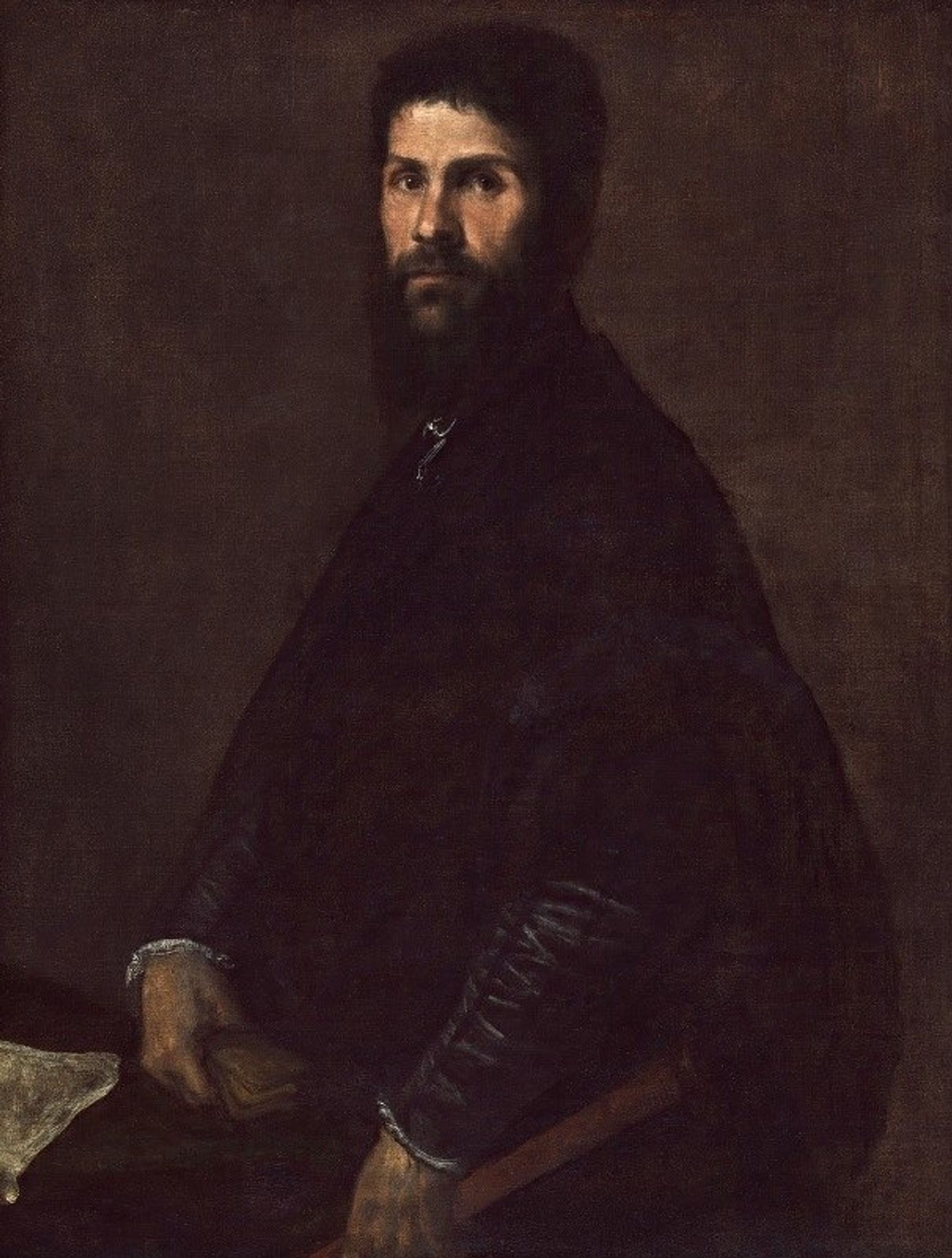 Man Holding a Flute by Titian